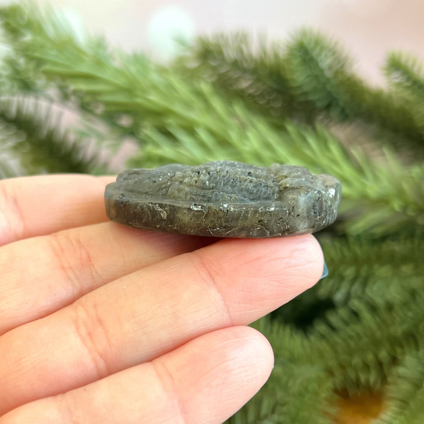 Labradorite Owl Carved Cabochon
