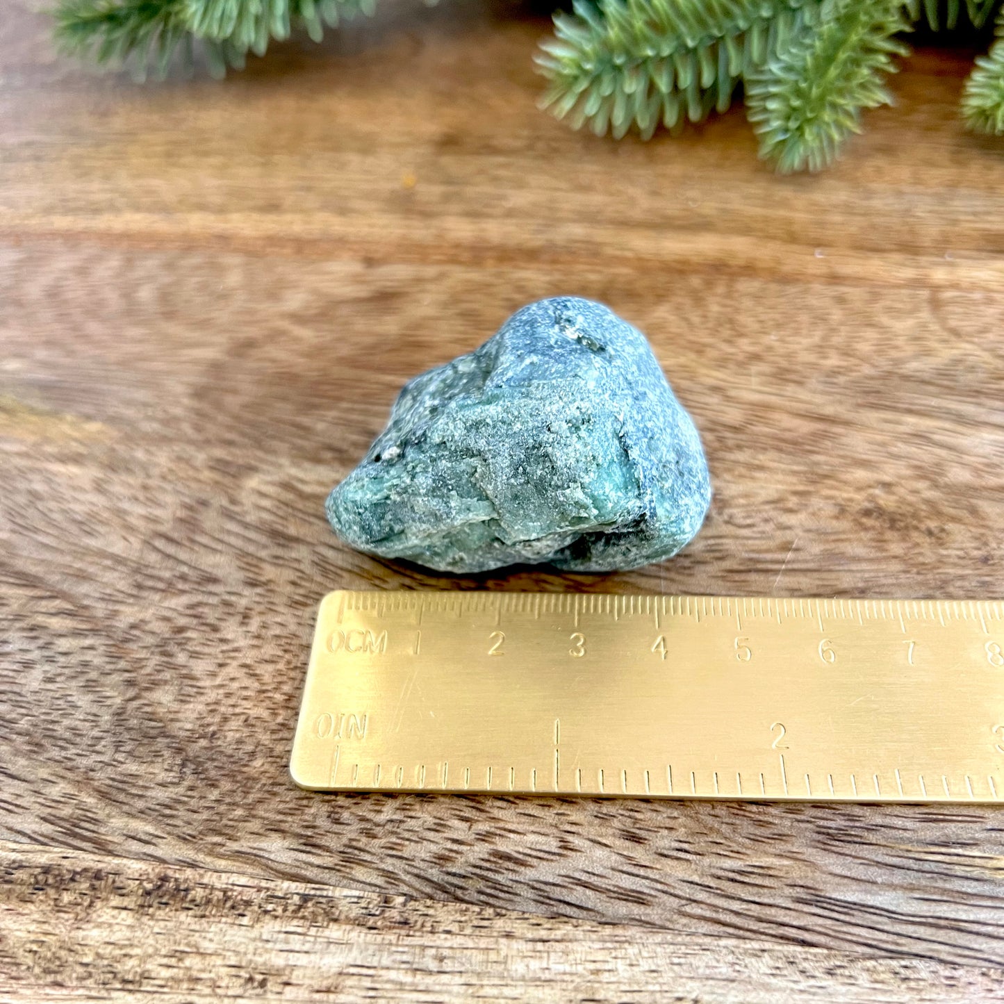 Emerald Raw Crystal in Basalt
