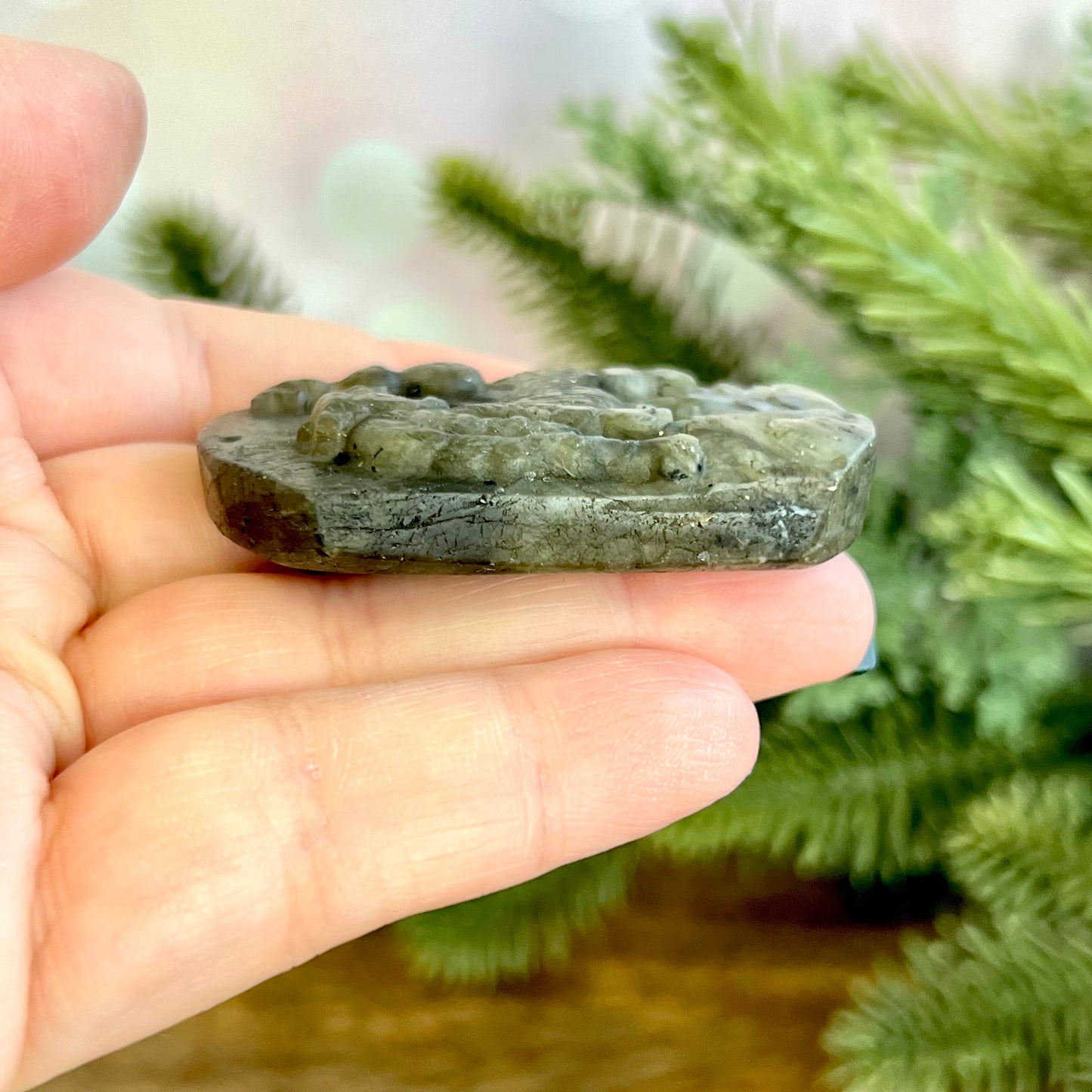Labradorite Tiger Carved Crystal Cabochon