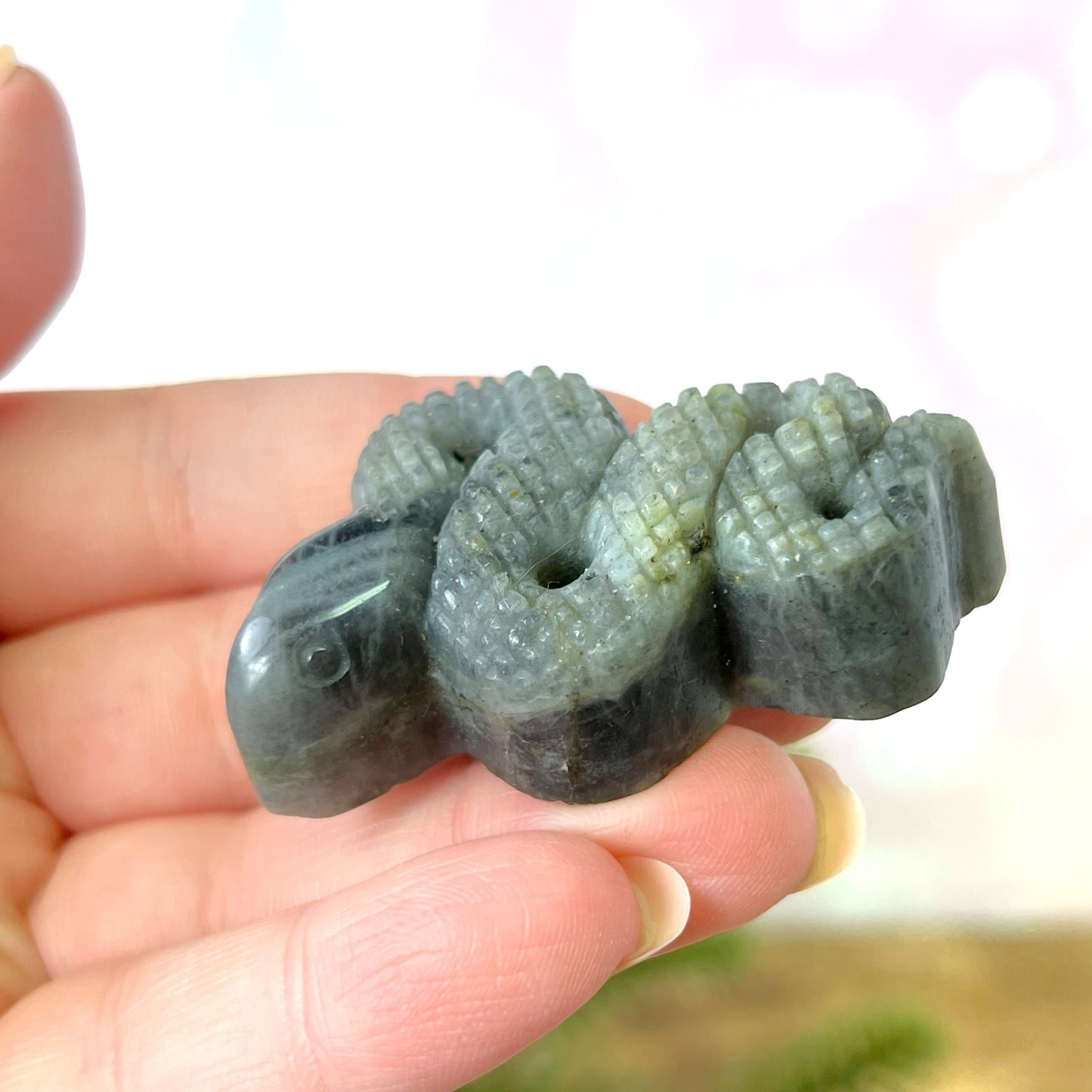 Labradorite Snake Carved Cabochon