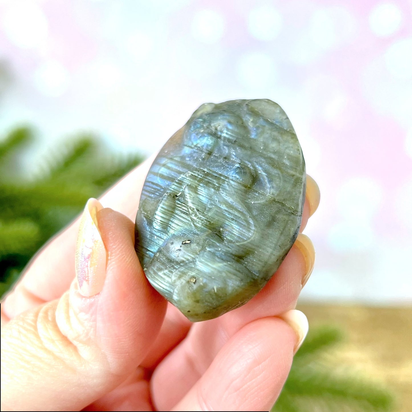 Labradorite Angel Carved Crystal Cabochon