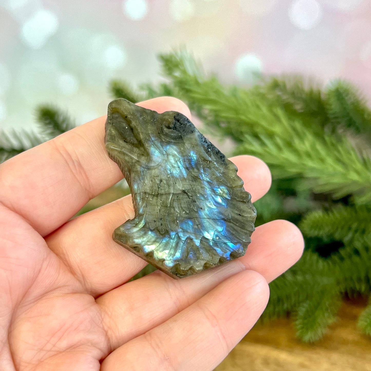 Eagle Labradorite Crystal Carved Cabochon