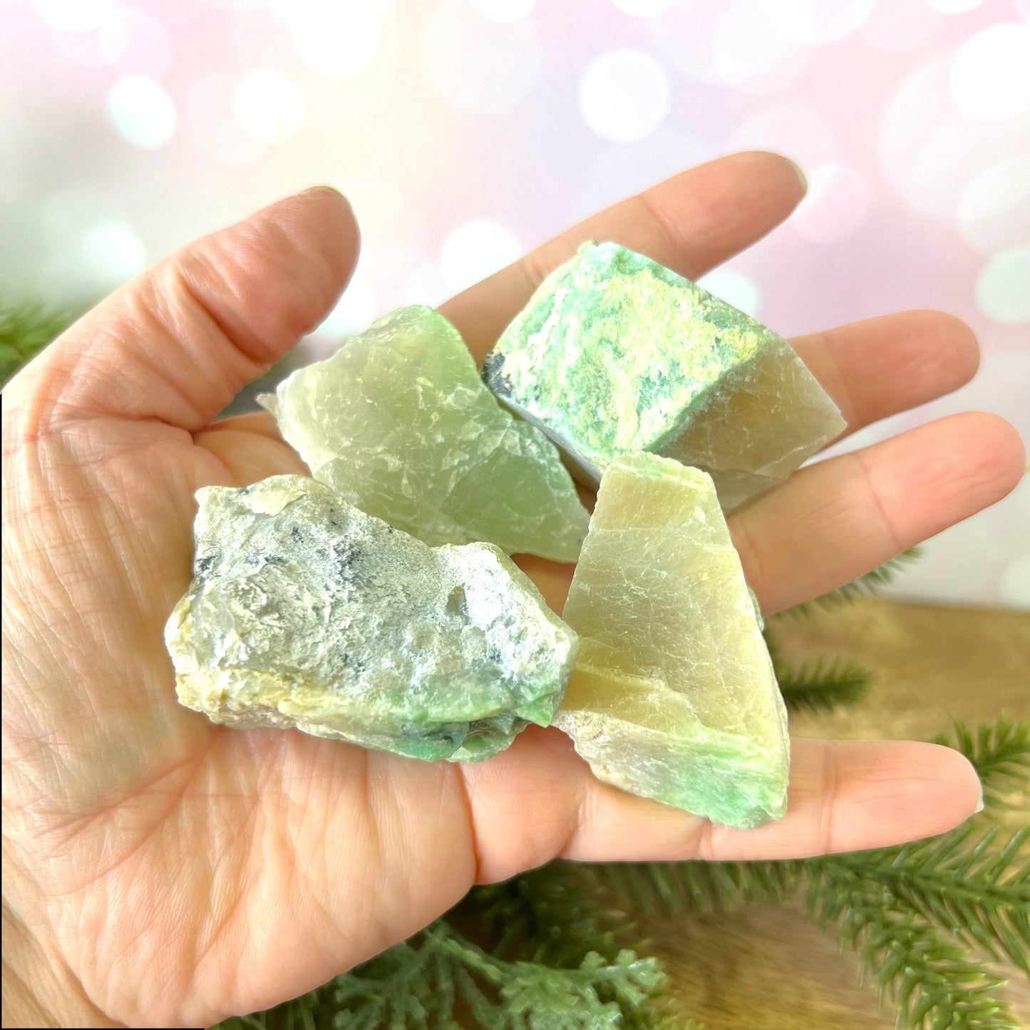 Garnierite Green Moonstone Raw Stone - Multiple Sizes - You get 1