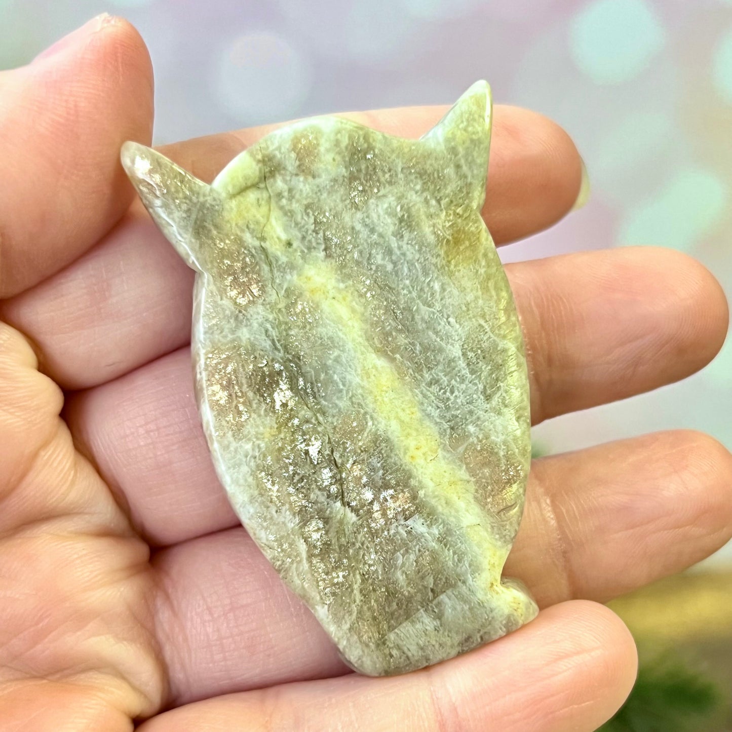 Angel Belomorite Sunstone in Moonstone Carved Cabochon