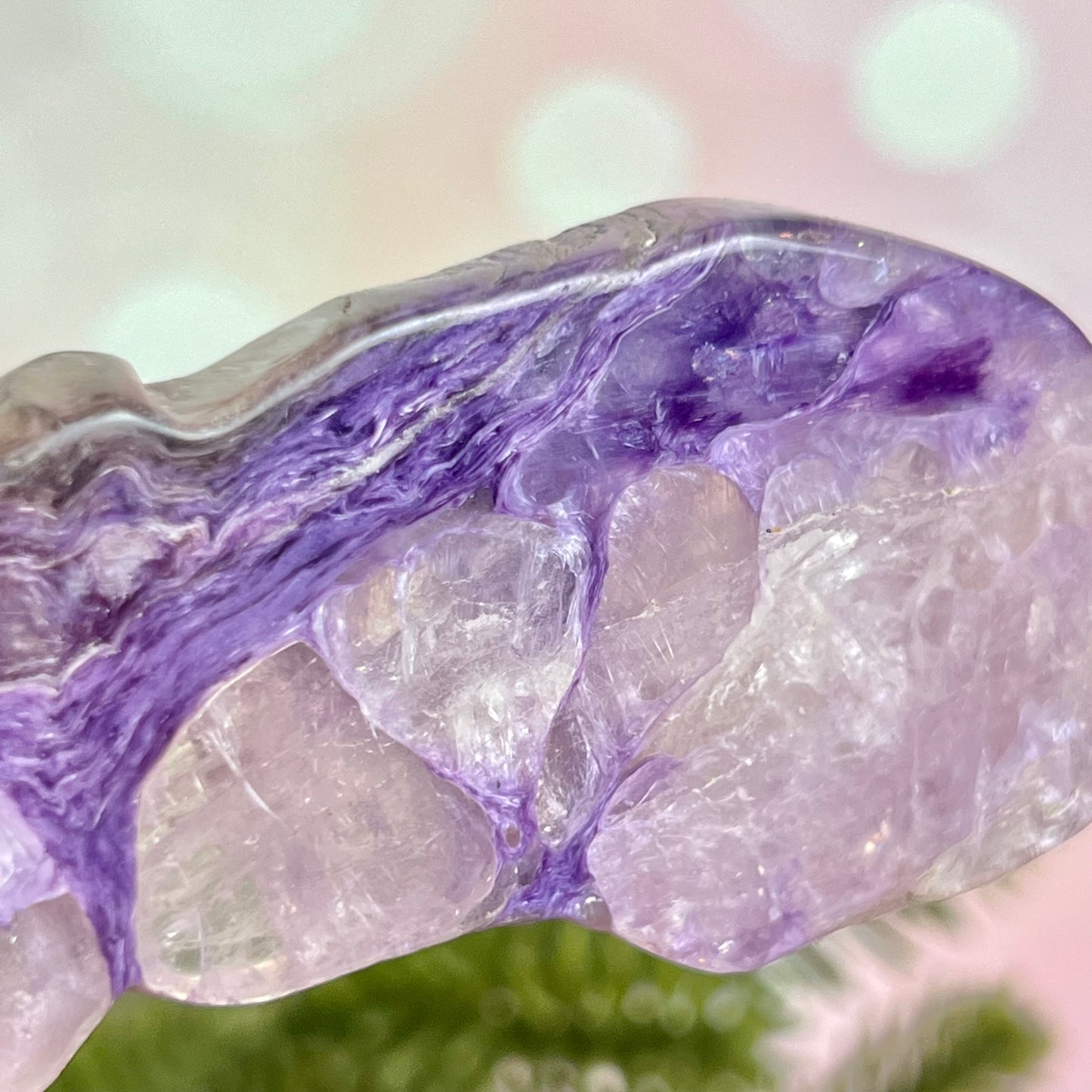 Charoite with Quartz Polished Slab