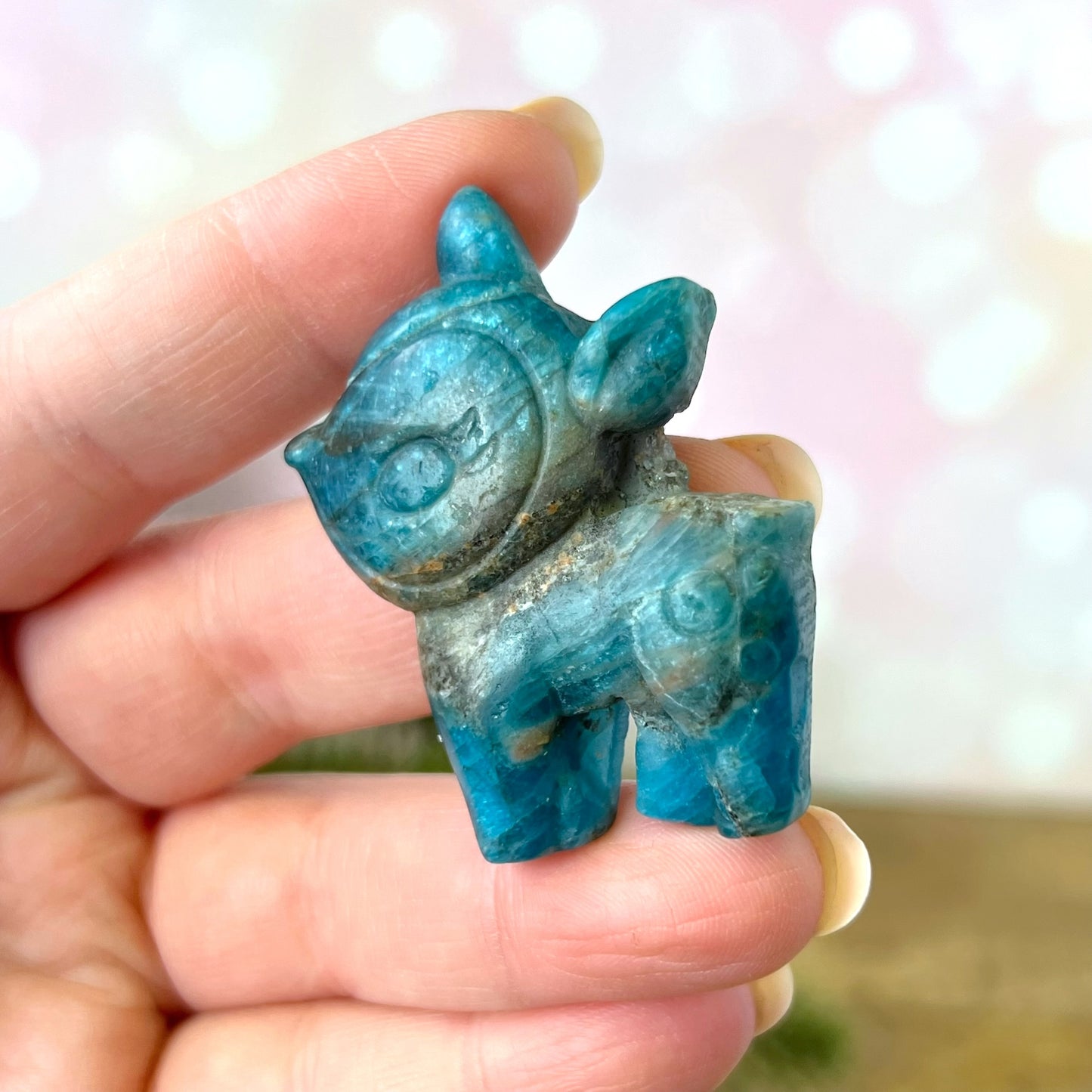 Apatite Deer Carved Crystal Cabochon