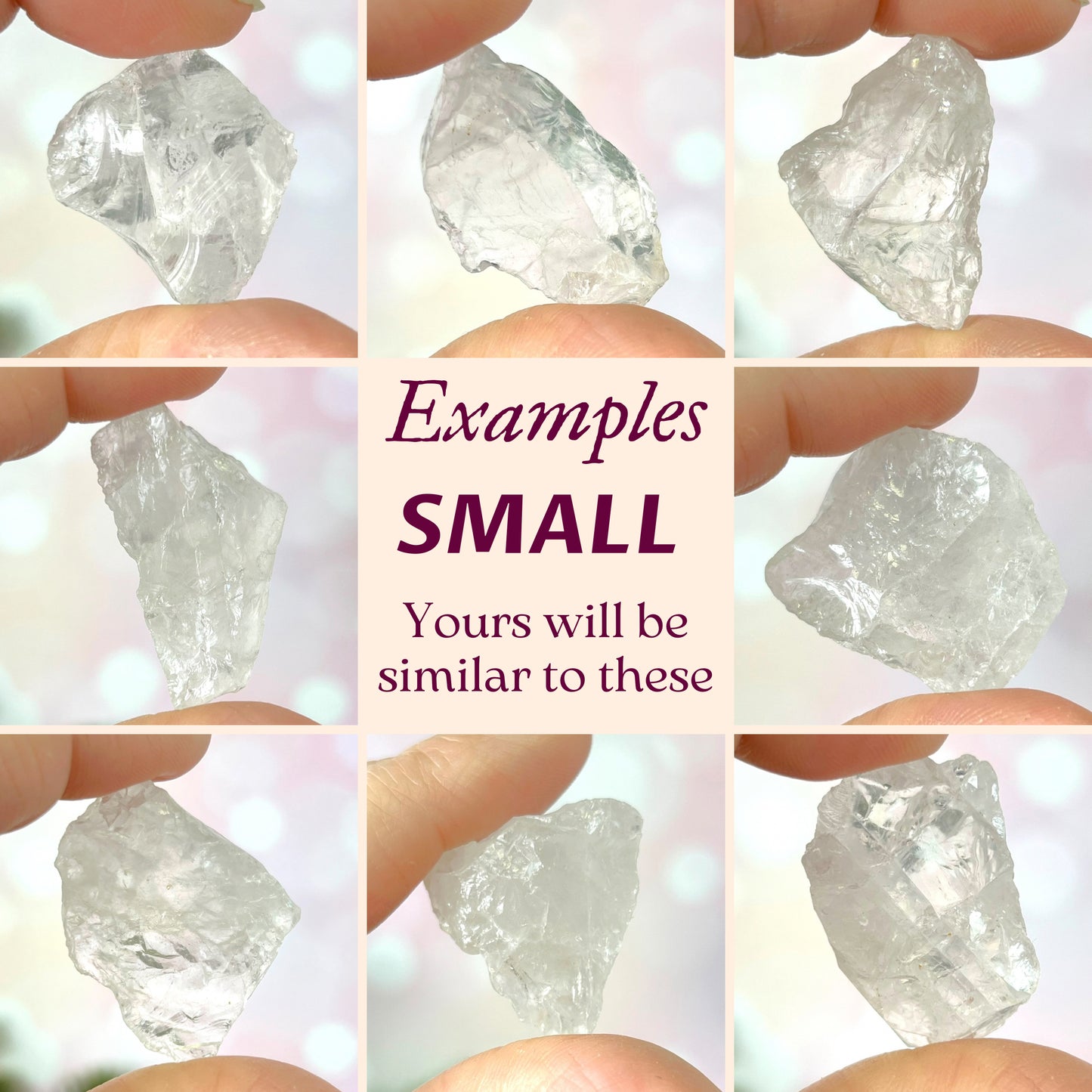 Clear Quartz Raw Stone - Multiple Sizes - You get 1