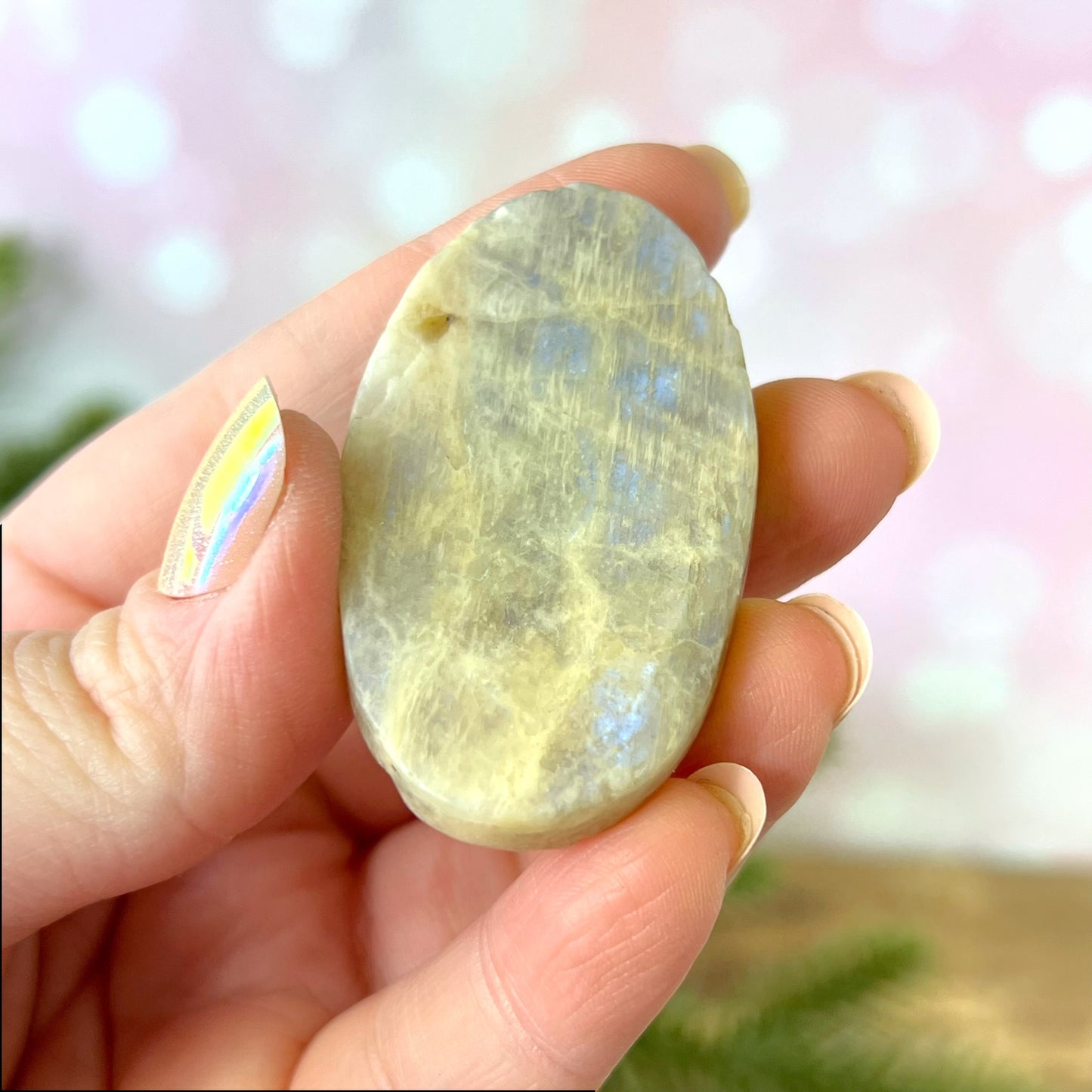 Belomorite Mermaid Carved Crystal Cabochon