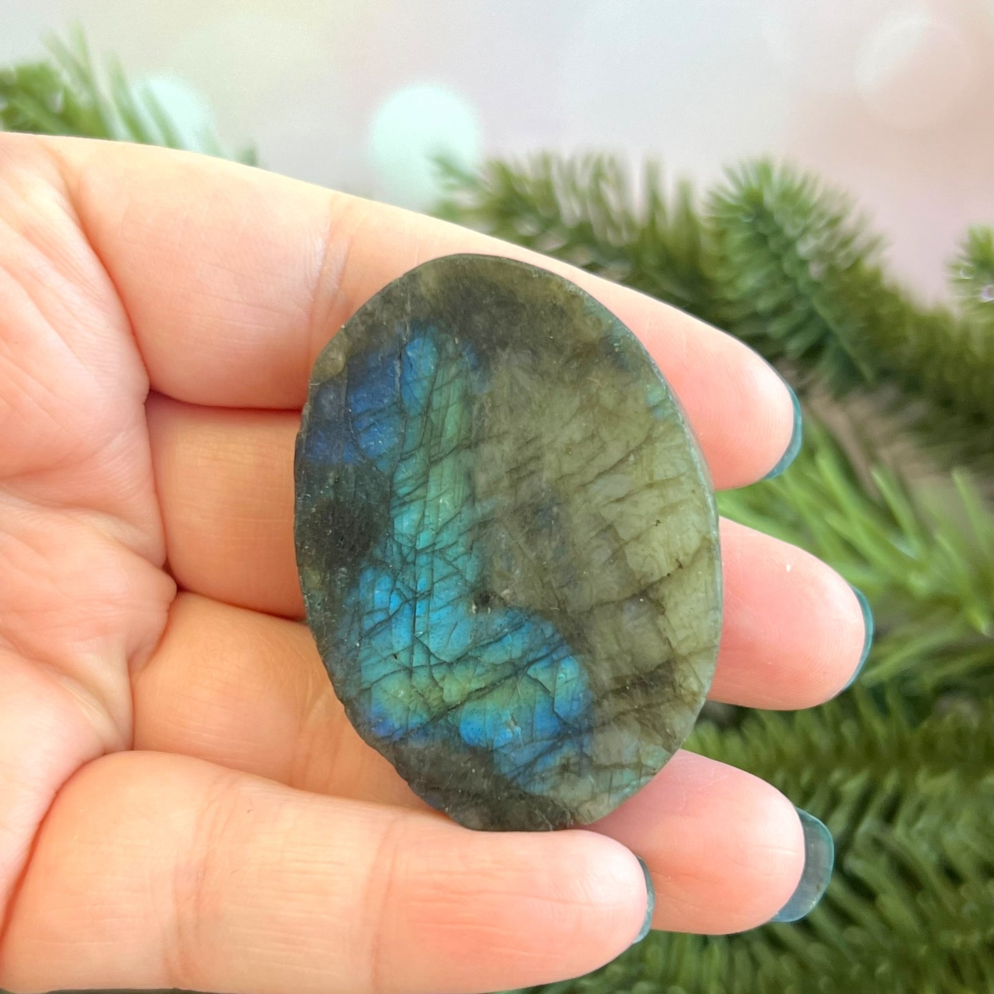 Labradorite Owl Carved Cabochon