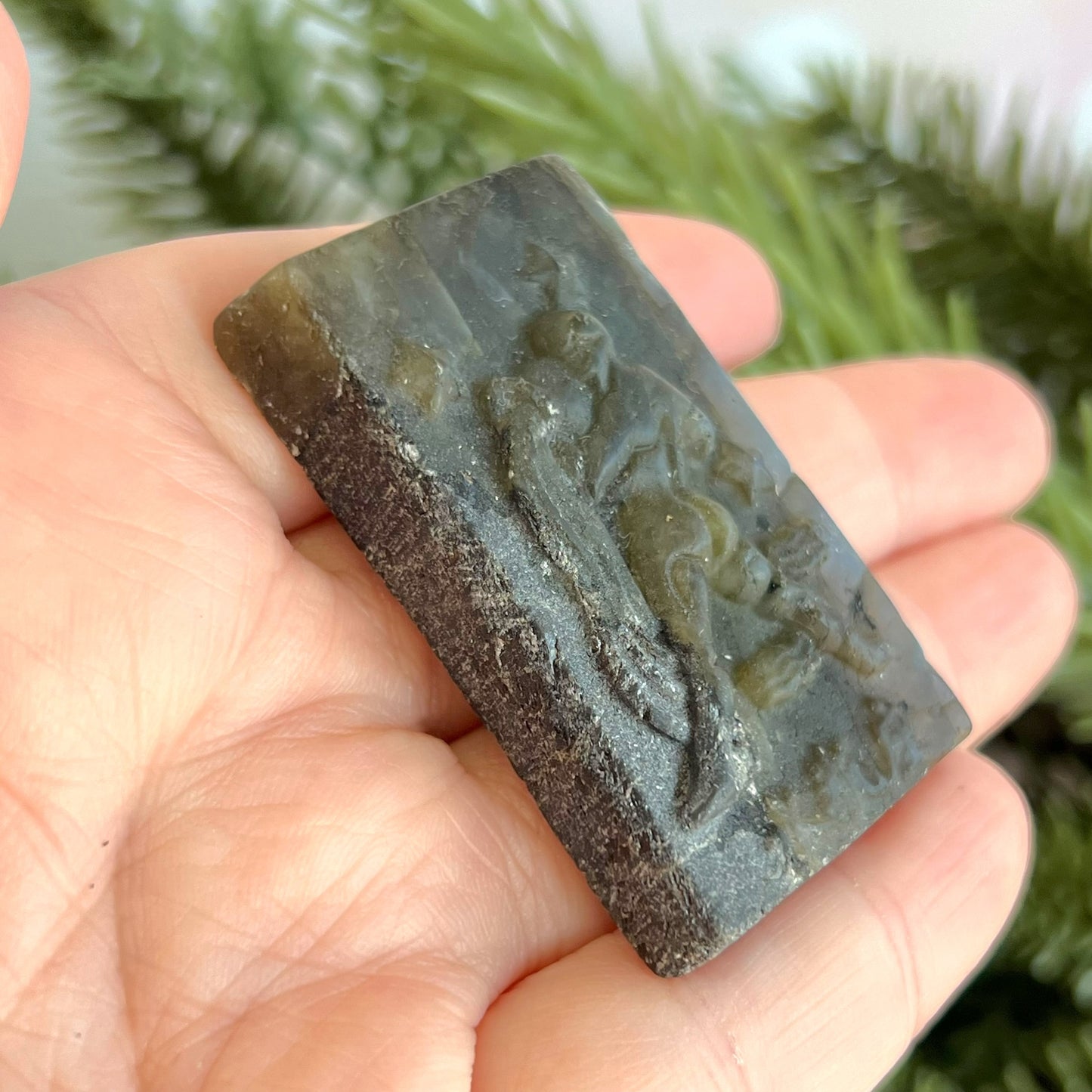 Labradorite Aquarius Carved Cabochon