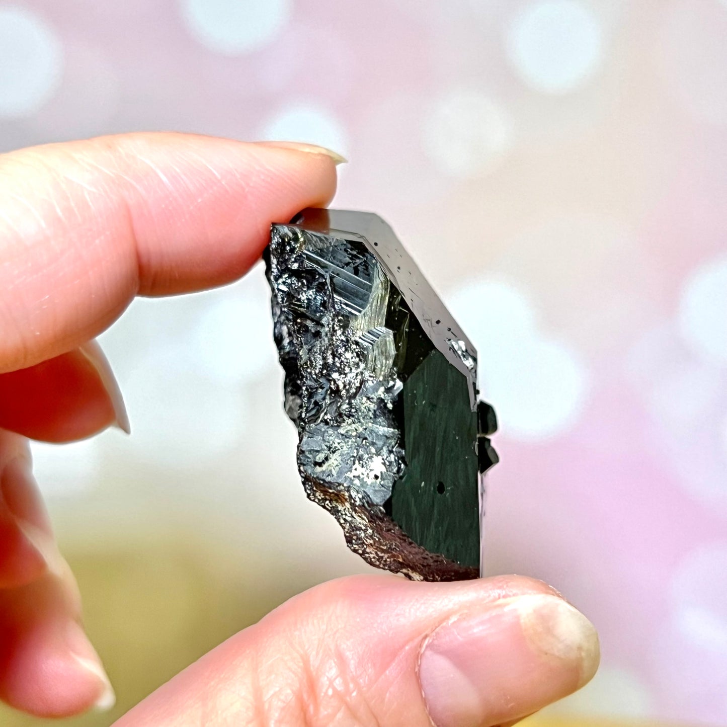 Black Tourmaline Tabular Specimen Point
