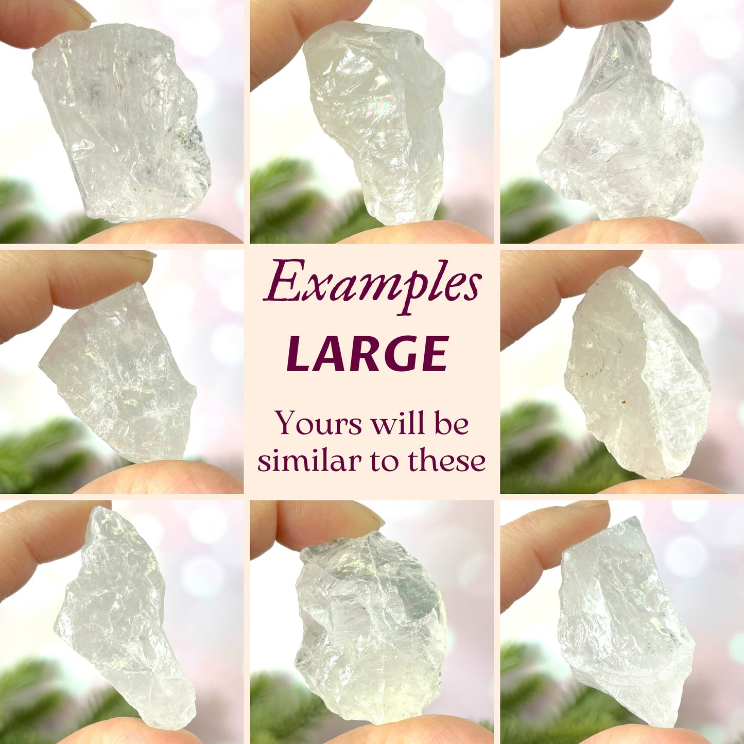 Clear Quartz Raw Stone - Multiple Sizes - You get 1