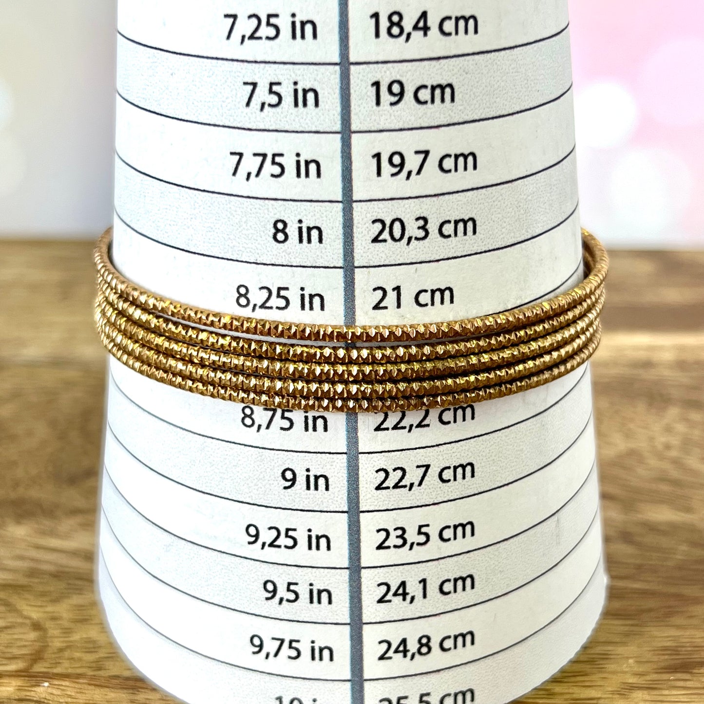 Vintage Textured Gold Tone Bracelet Stack of 15 Bangles