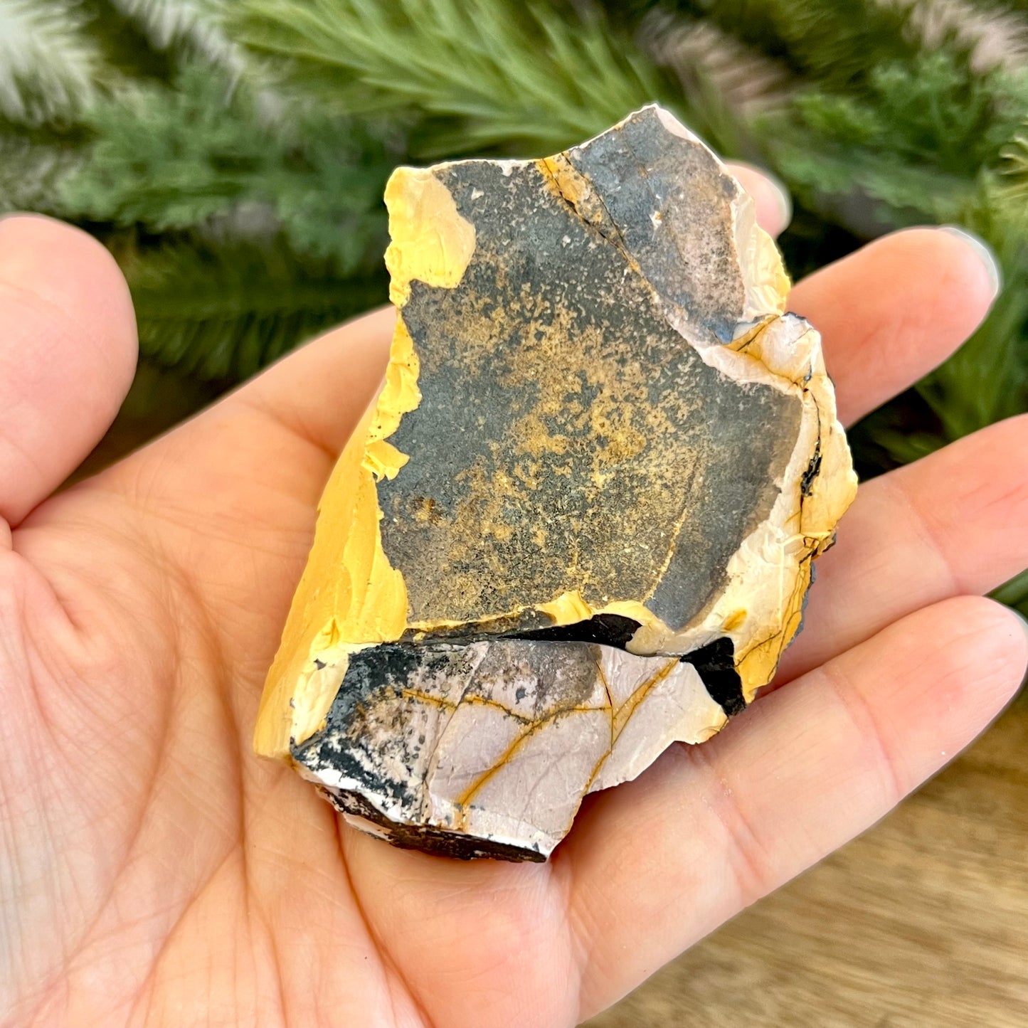 Mookaite Raw Crystal with Dendritic Inclusions