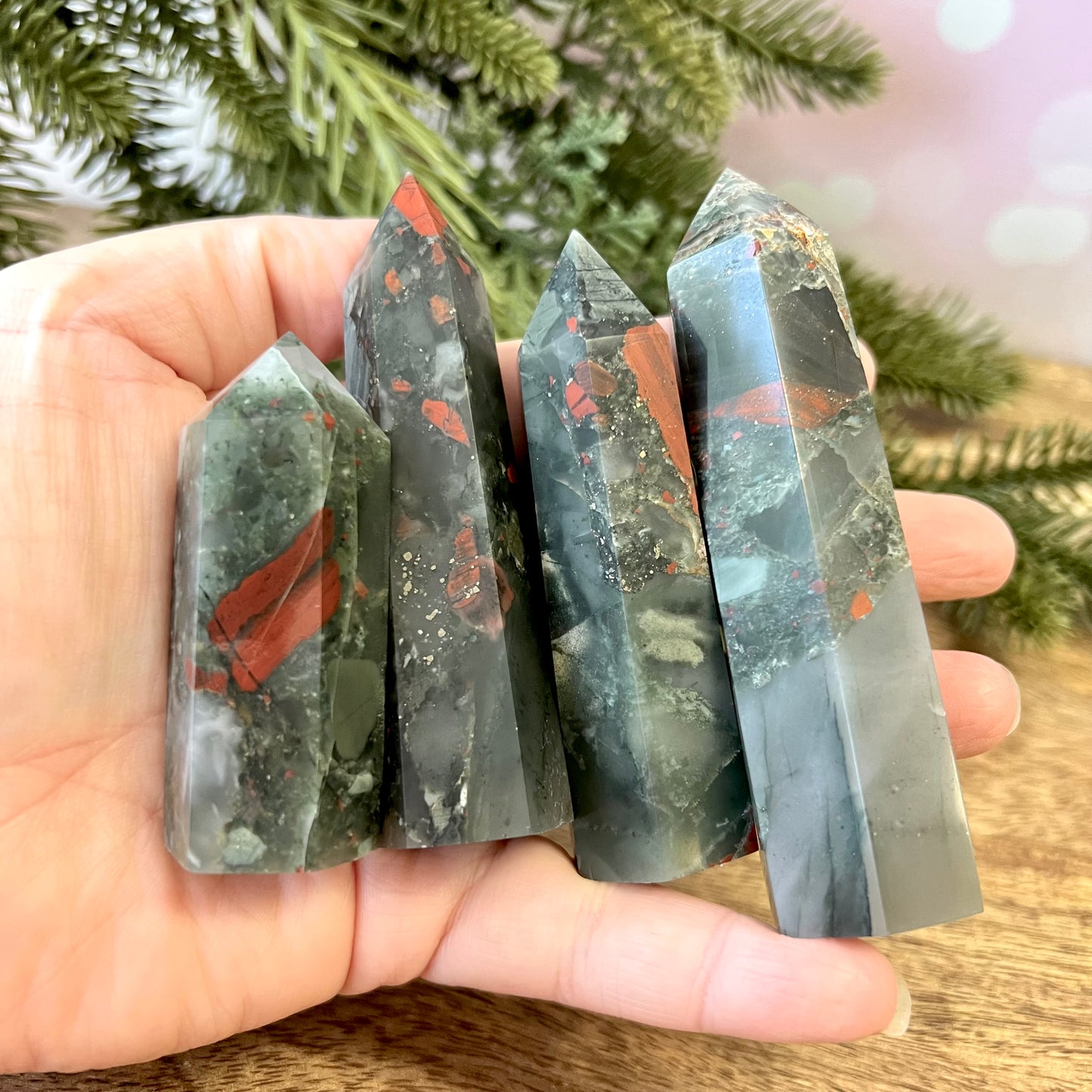 African Bloodstone Crystal Tower - Multiple Sizes