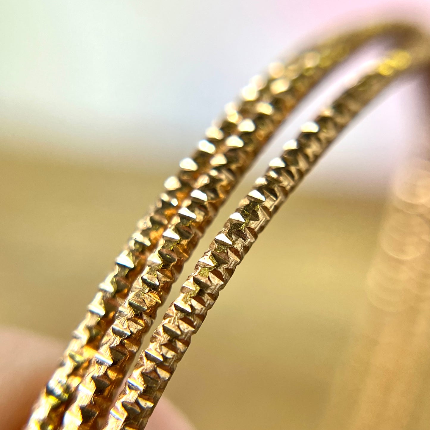 Vintage Gold Tone Bracelet Stack with 11 Textured Bangles