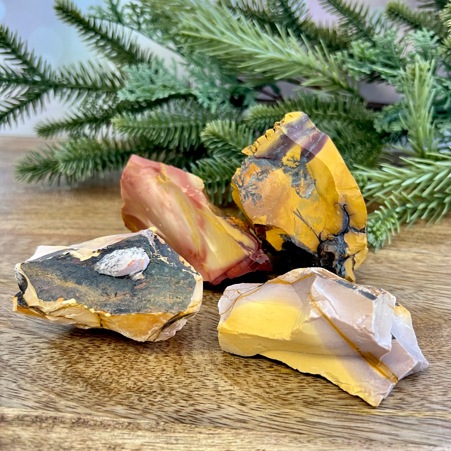Mookaite Raw Crystal with Dendritic Inclusions