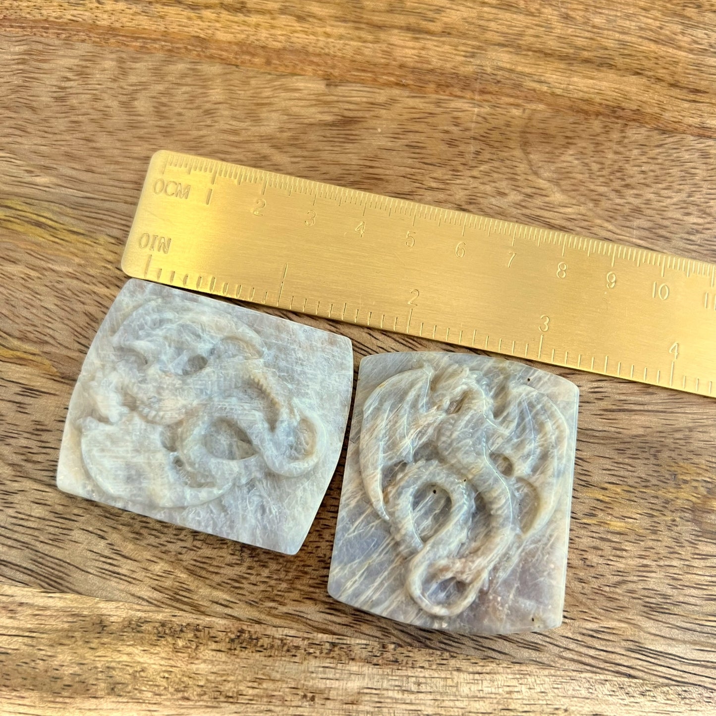 Belomorite Dragon Carved Crystal Cabochon