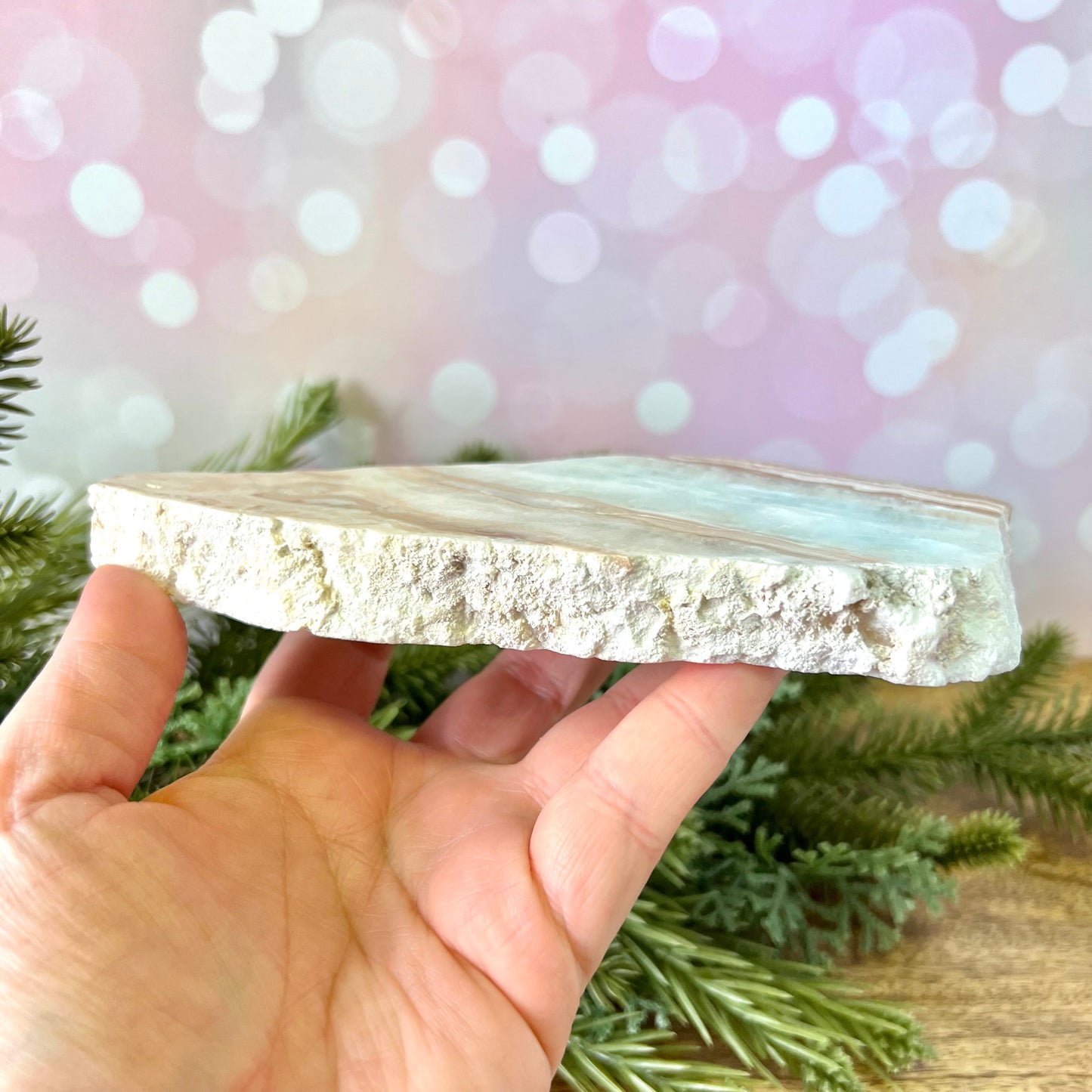 Caribbean Calcite Crystal Polished Slab