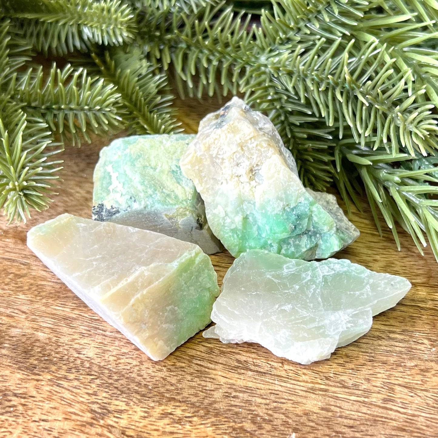 Garnierite Green Moonstone Raw Stone - Multiple Sizes - You get 1