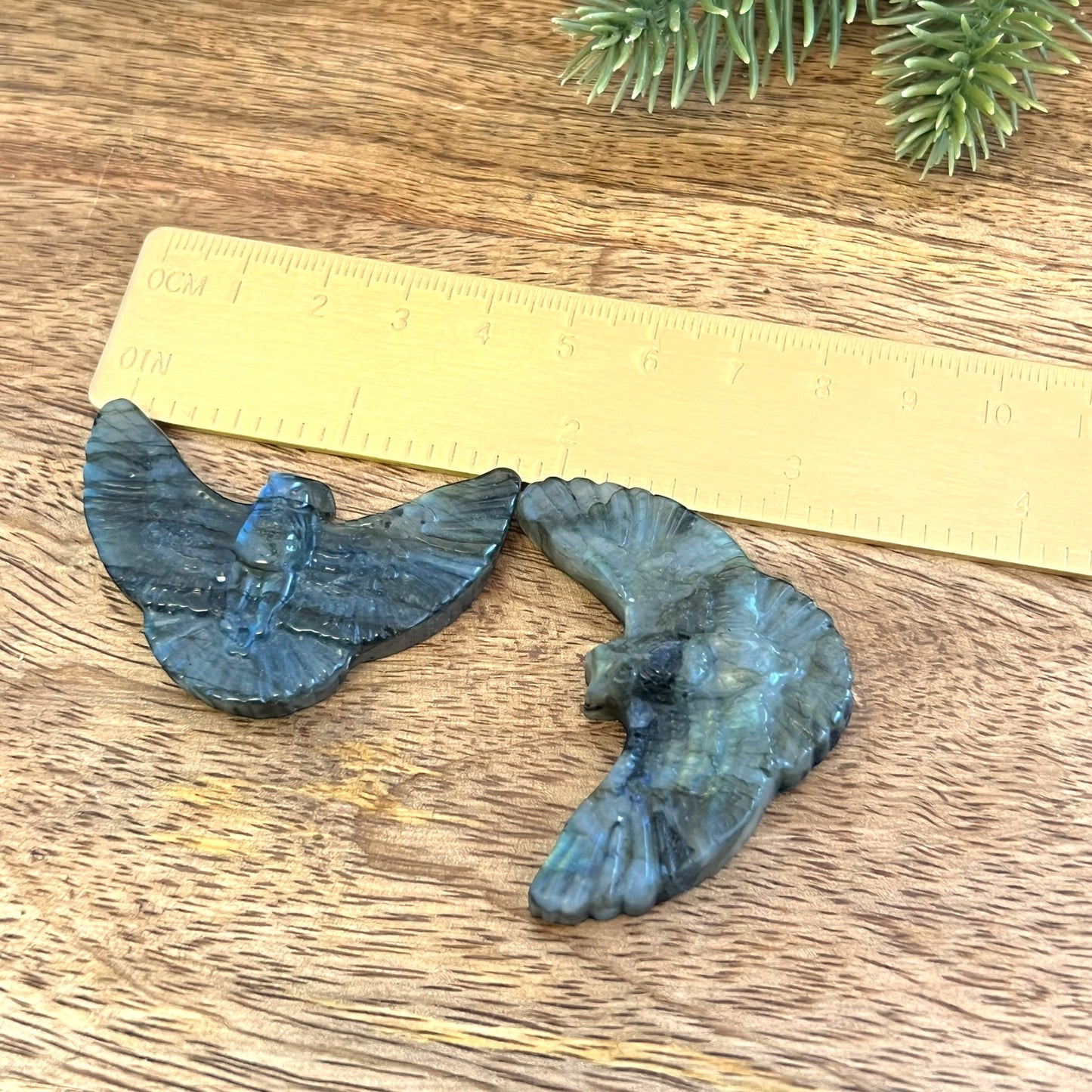 Labradorite Owl Carved Crystal Cabochon