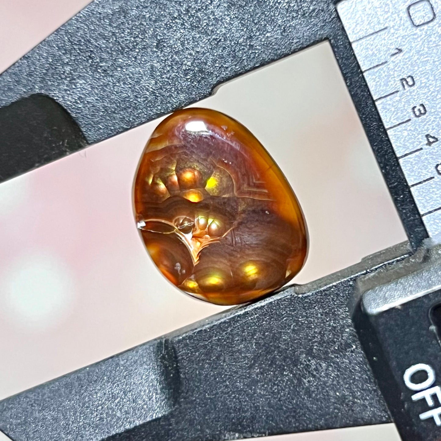 Fire Agate Crystal Cabochon