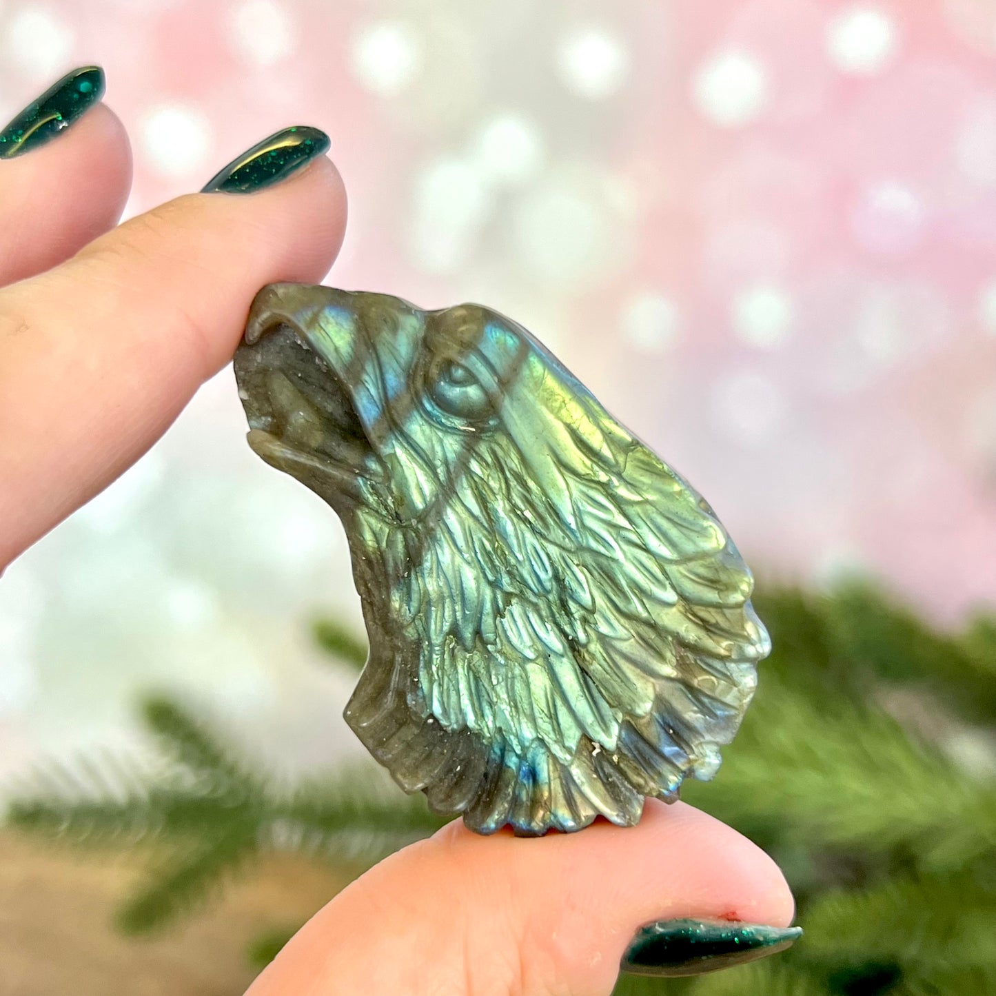 Eagle Labradorite Crystal Carved Cabochon