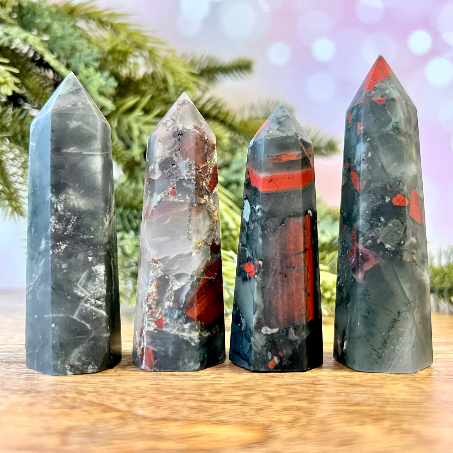 African Bloodstone Crystal Tower - Multiple Sizes
