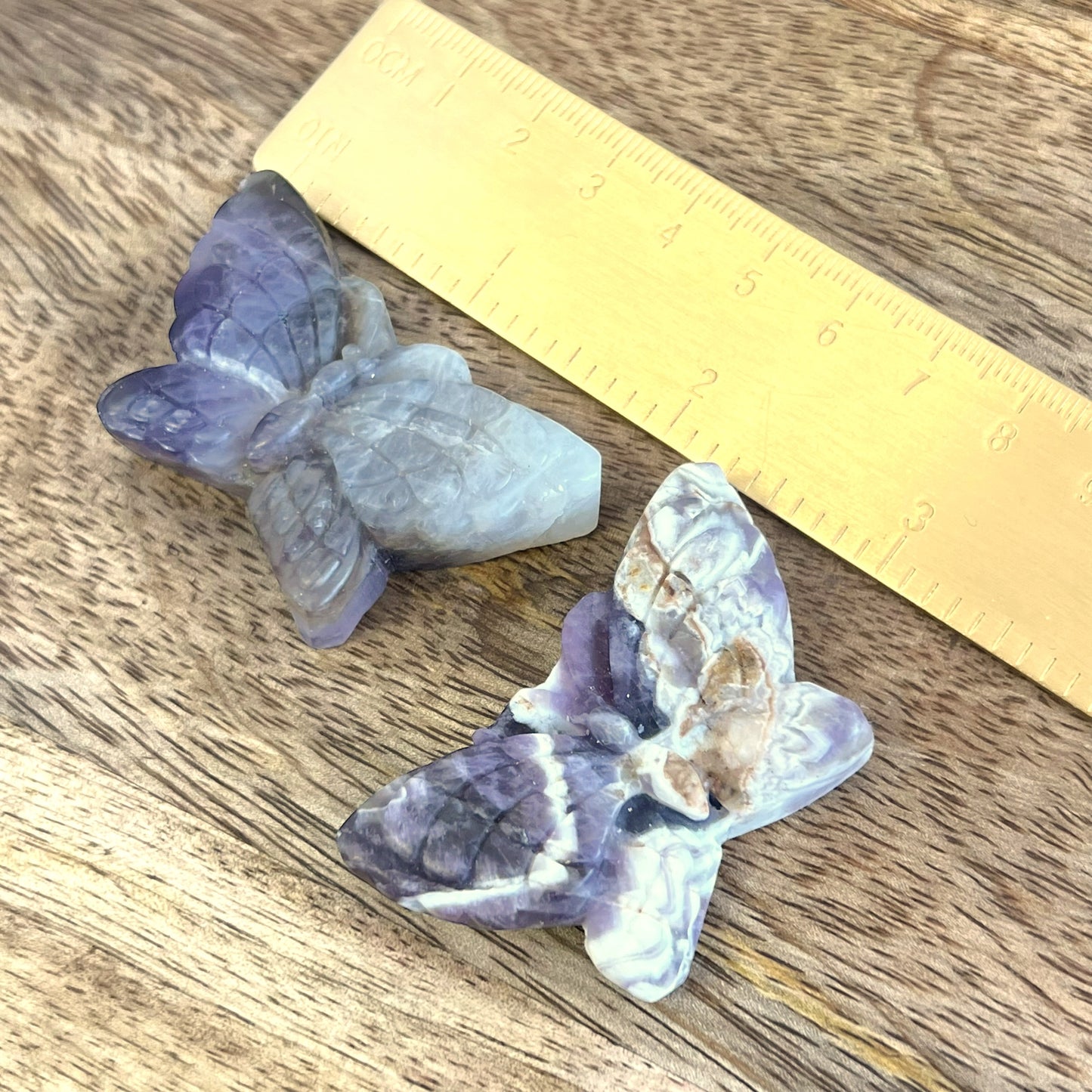 Amethyst Butterfly Carved Crystal Cabochon