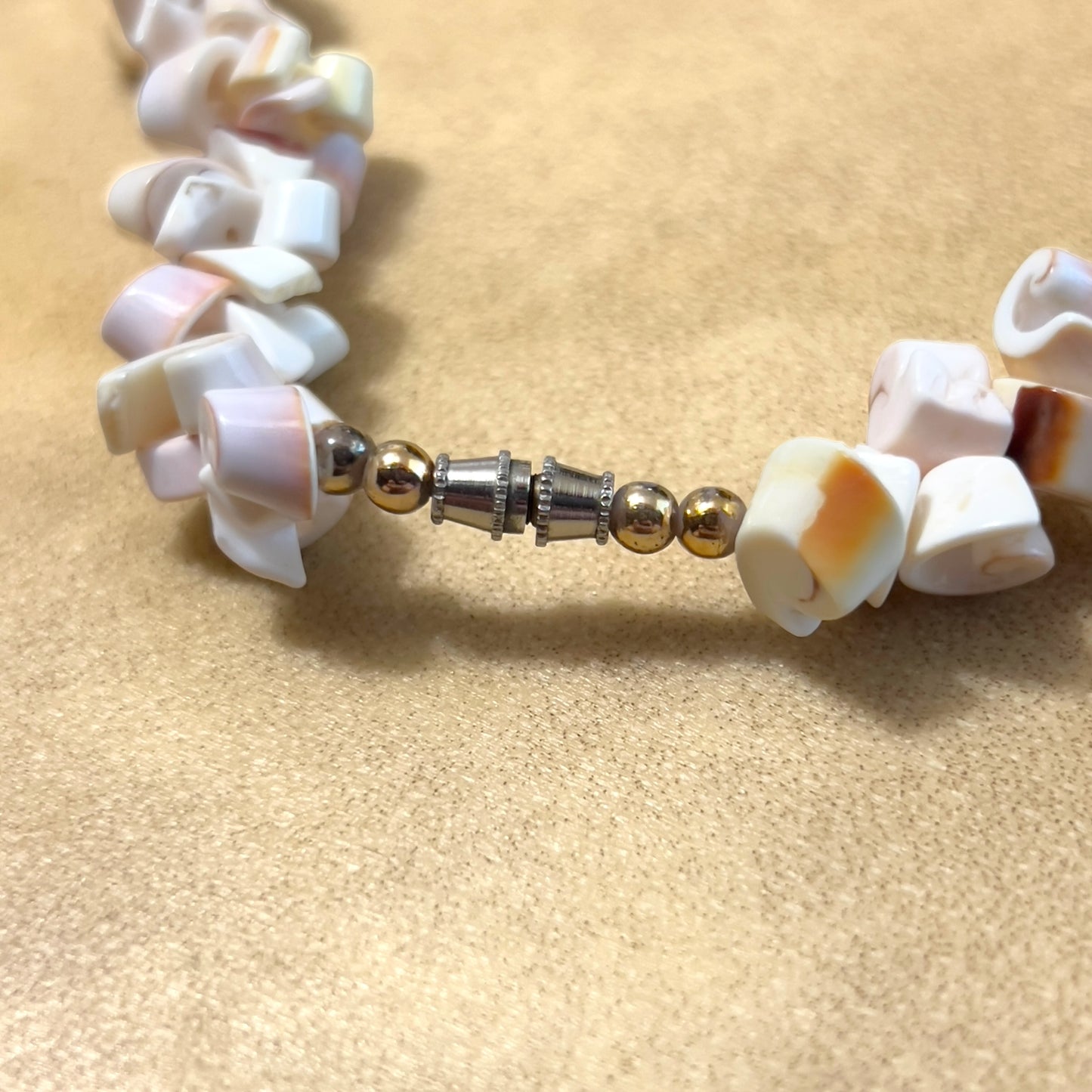 Vintage Shell Spiky Beaded Necklace