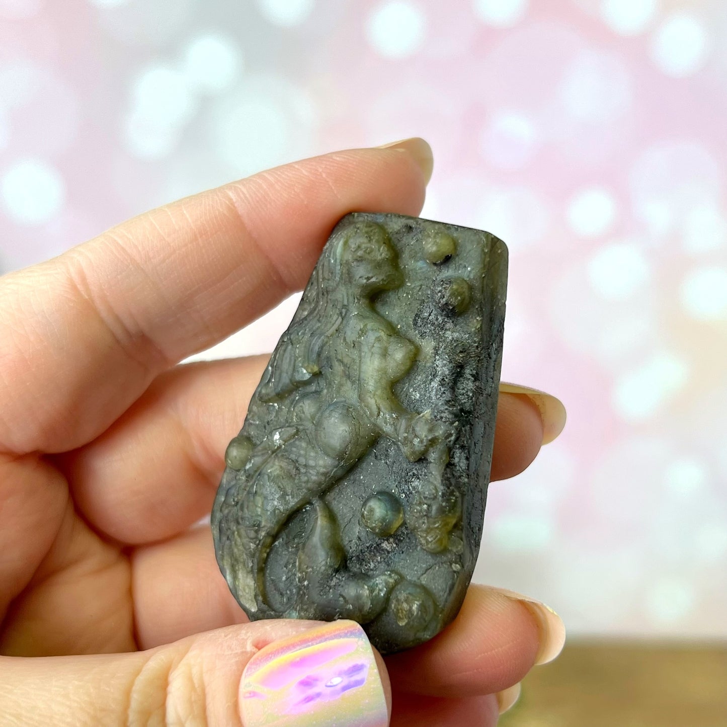 Labradorite Mermaid Carved Cabochon