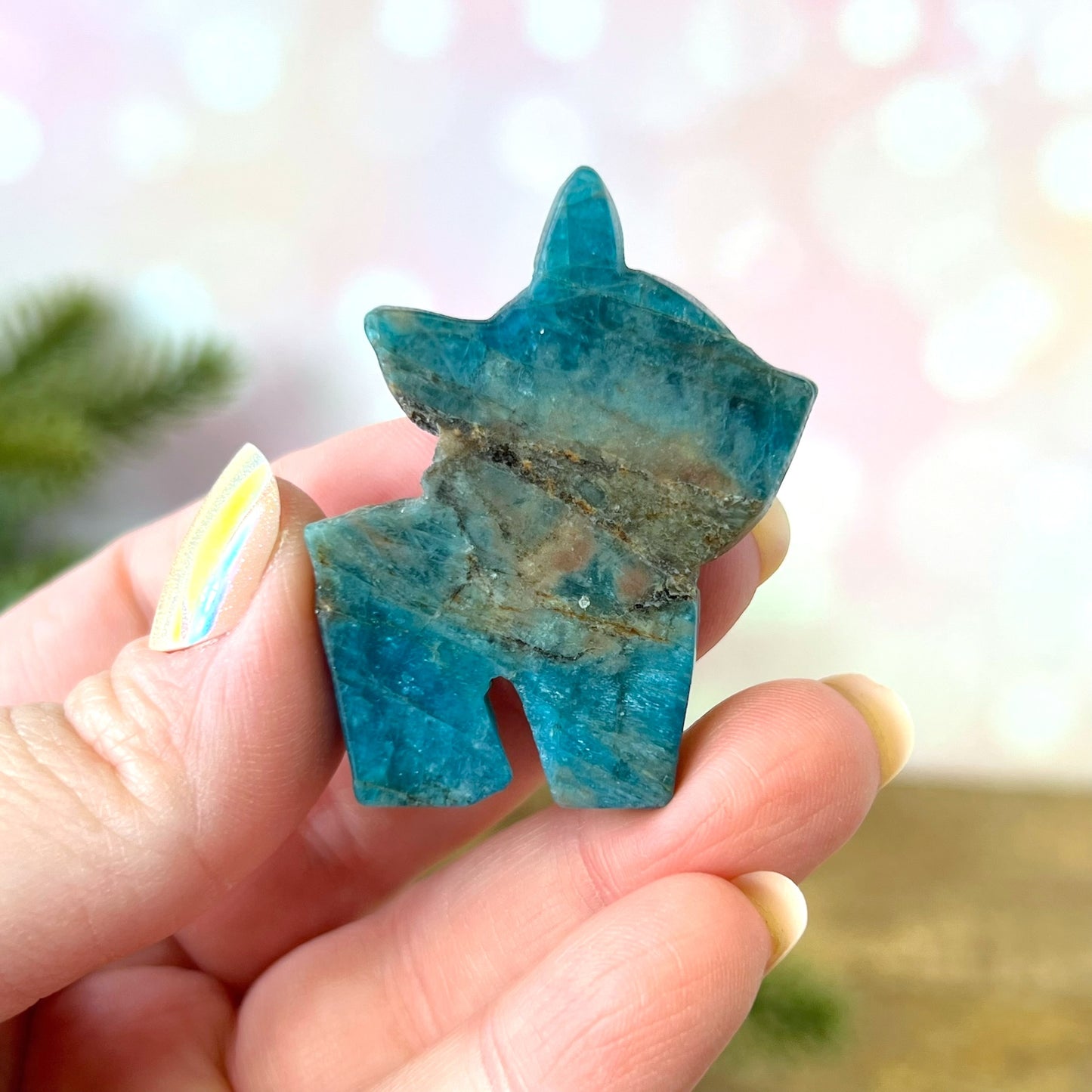 Apatite Deer Carved Crystal Cabochon