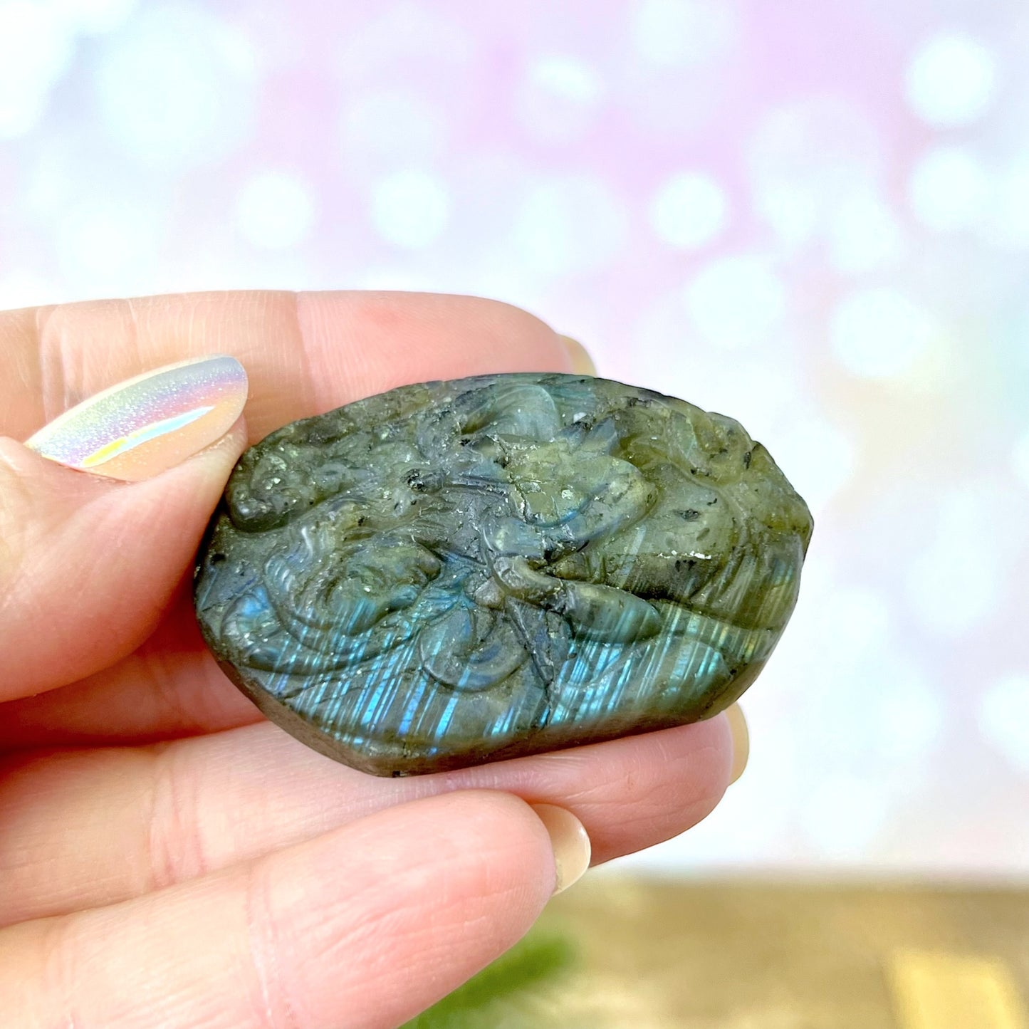 Labradorite Angel Carved Crystal Cabochon