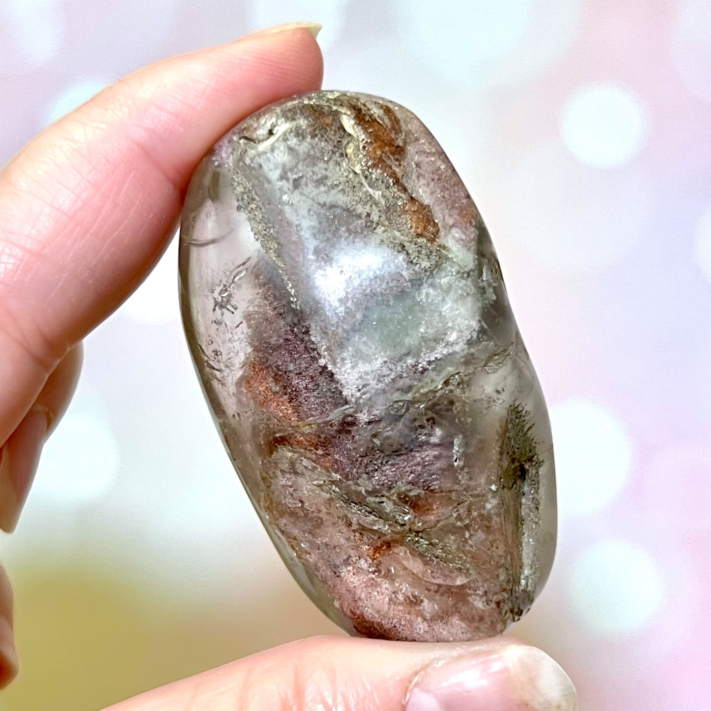 Garden Quartz Lodolite Crystal Lens