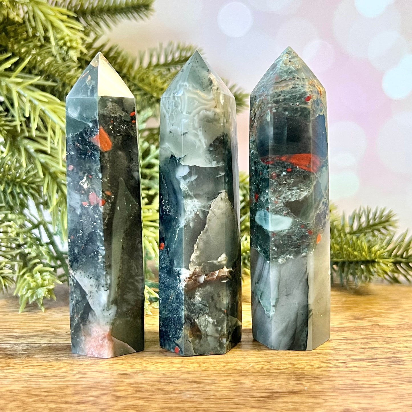 African Bloodstone Crystal Tower - Multiple Sizes