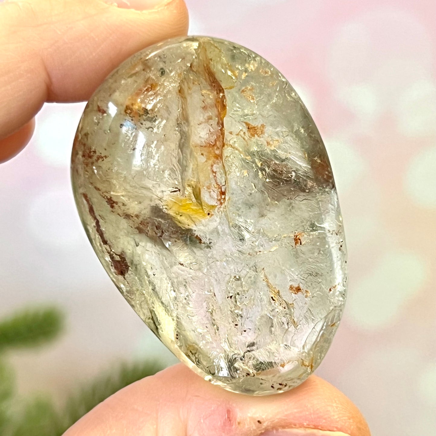 Garden Quartz Lodolite Crystal Lens