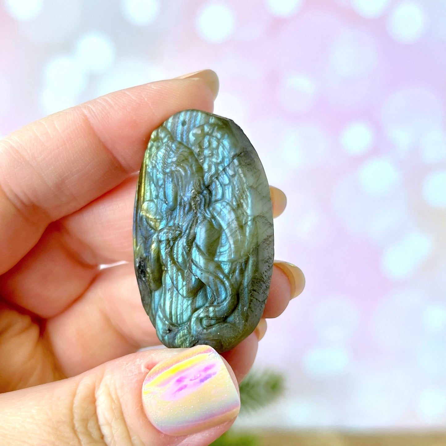 Labradorite Angel Carved Crystal Cabochon