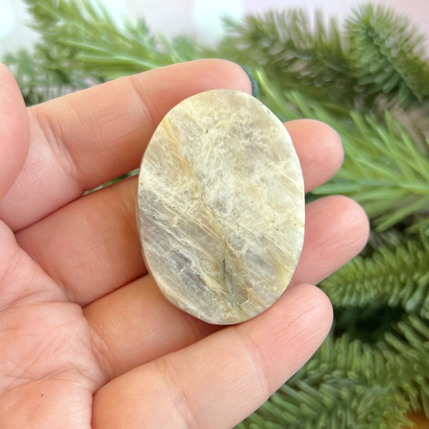 Belomorite Owl Carved Crystal Cabochon