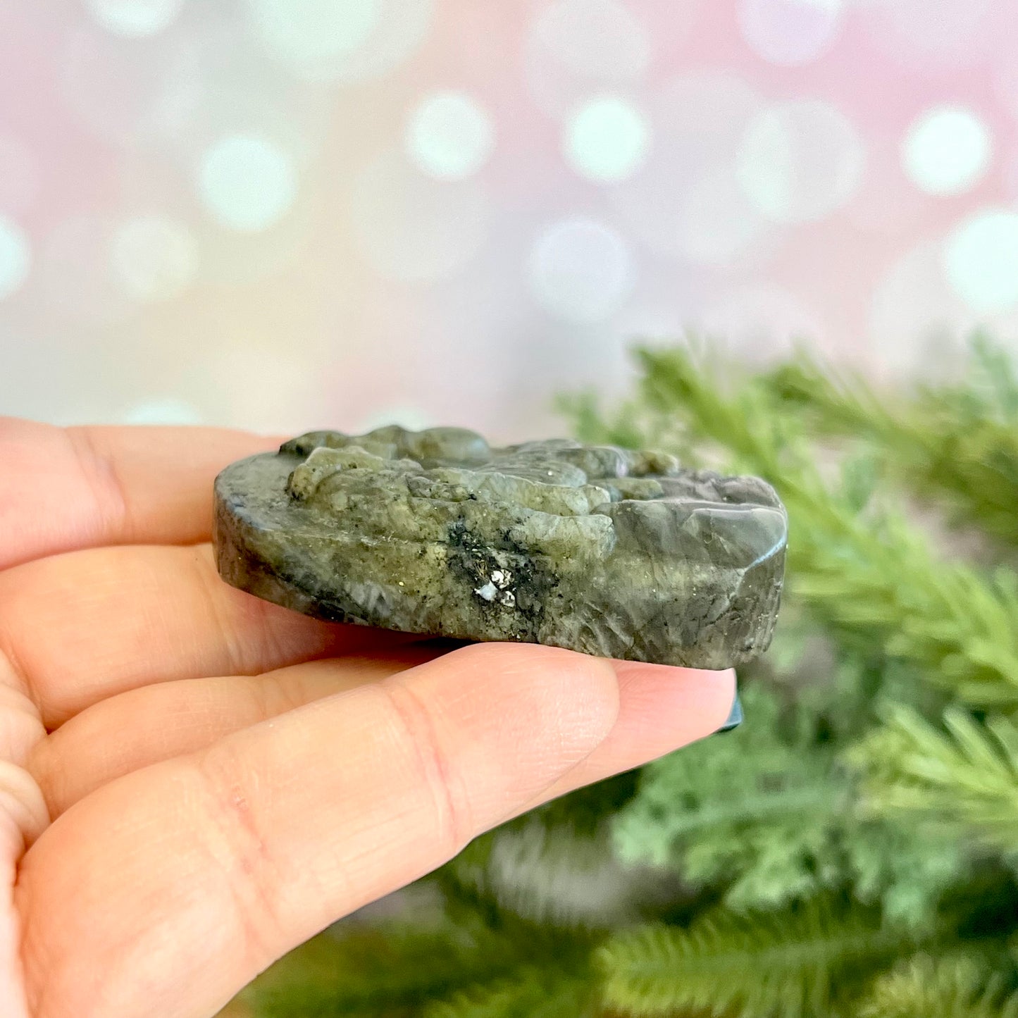 Labradorite Tiger Carved Stone Cabochon