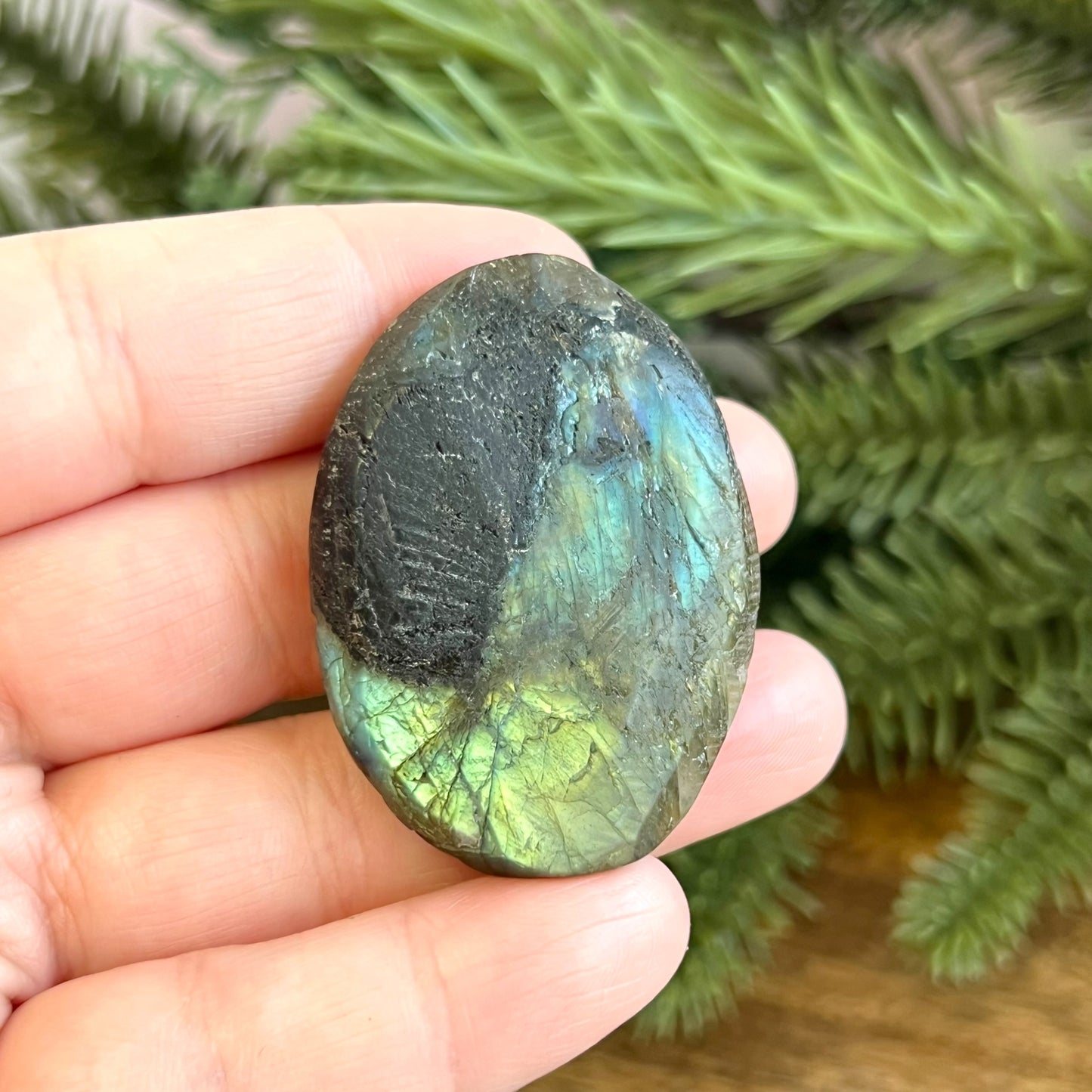 Labradorite Owl Carved Cabochon