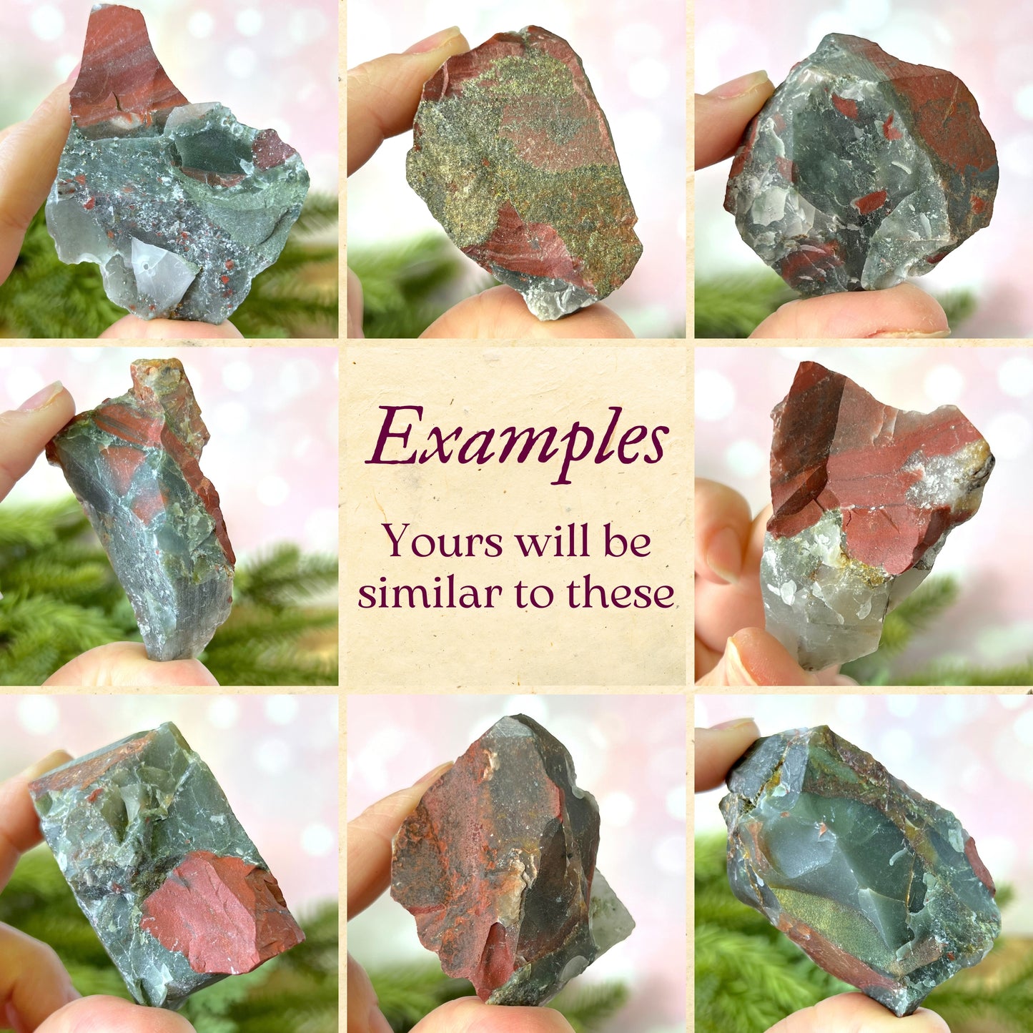 African Bloodstone Raw Stone - You get 1