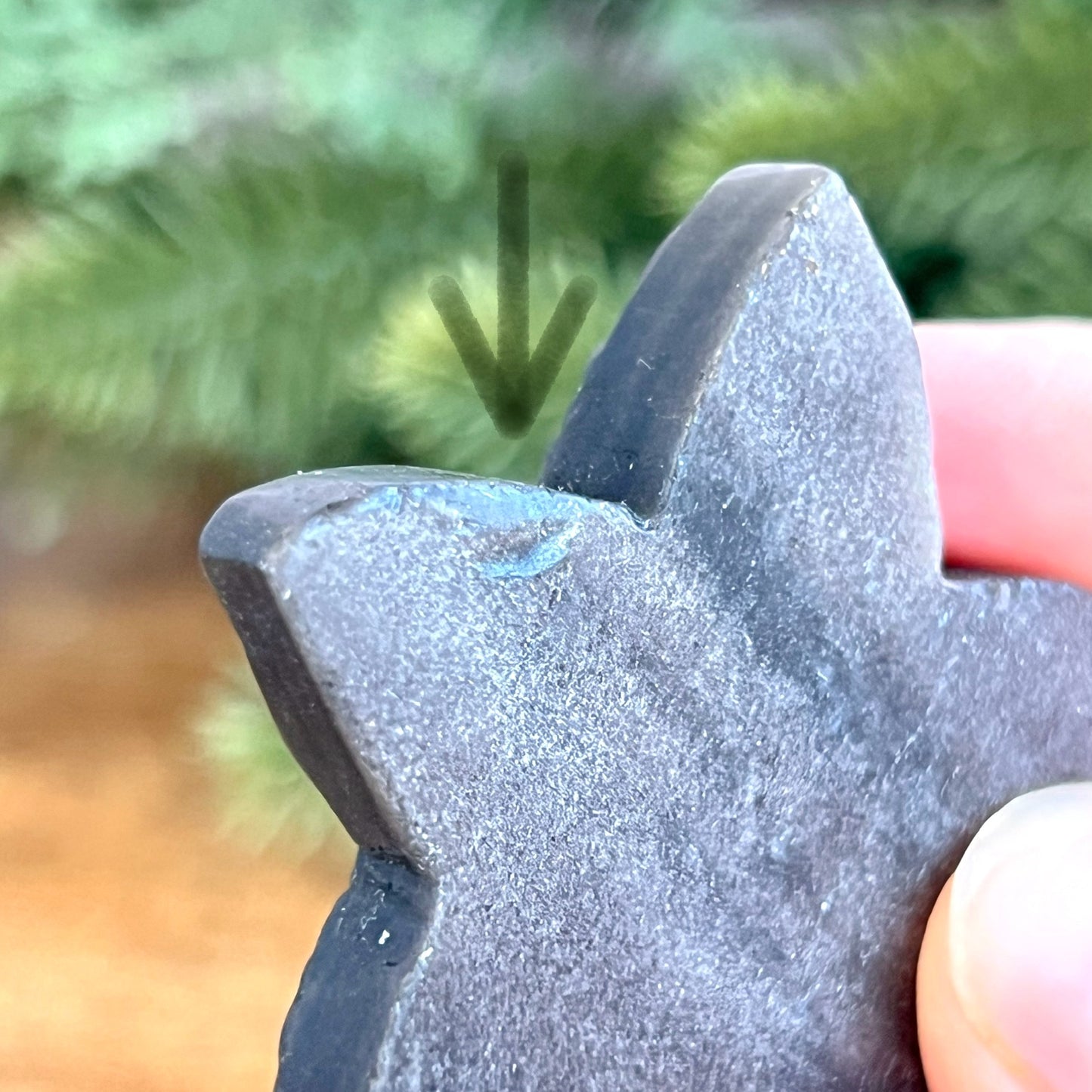 Silver Sheen Obsidian Starfish Carved Crystal Cabochon