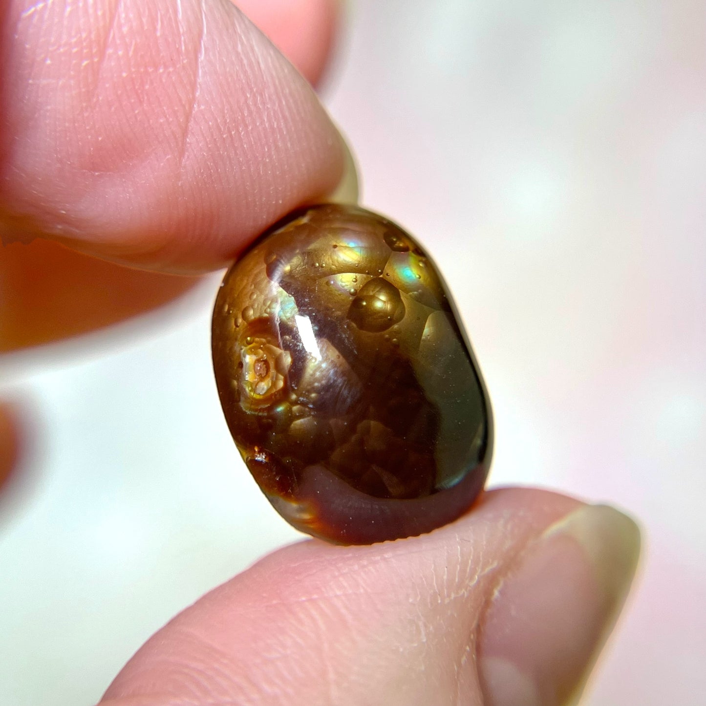 Fire Agate Crystal Cabochon