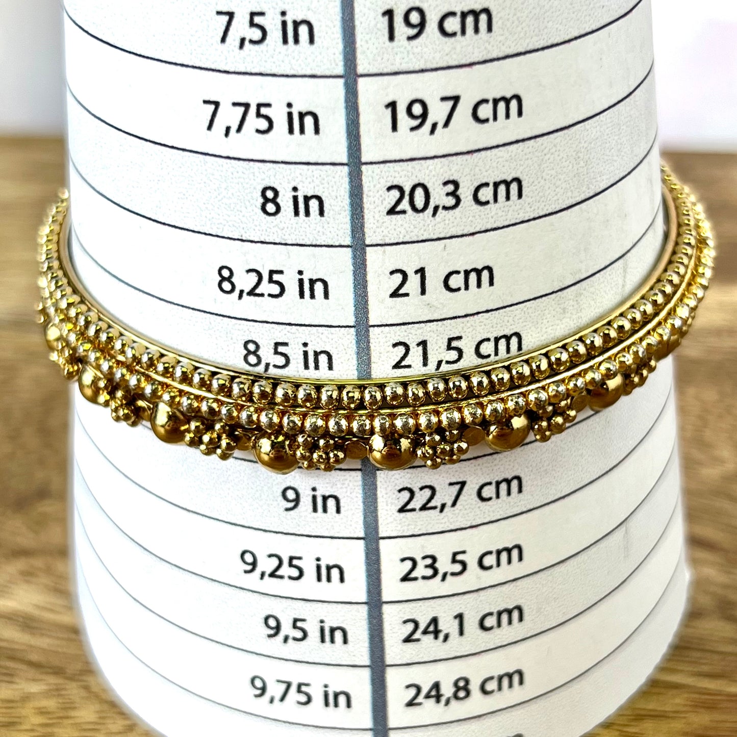 Vintage Textured Gold Tone Bracelet Stack of 15 Bangles