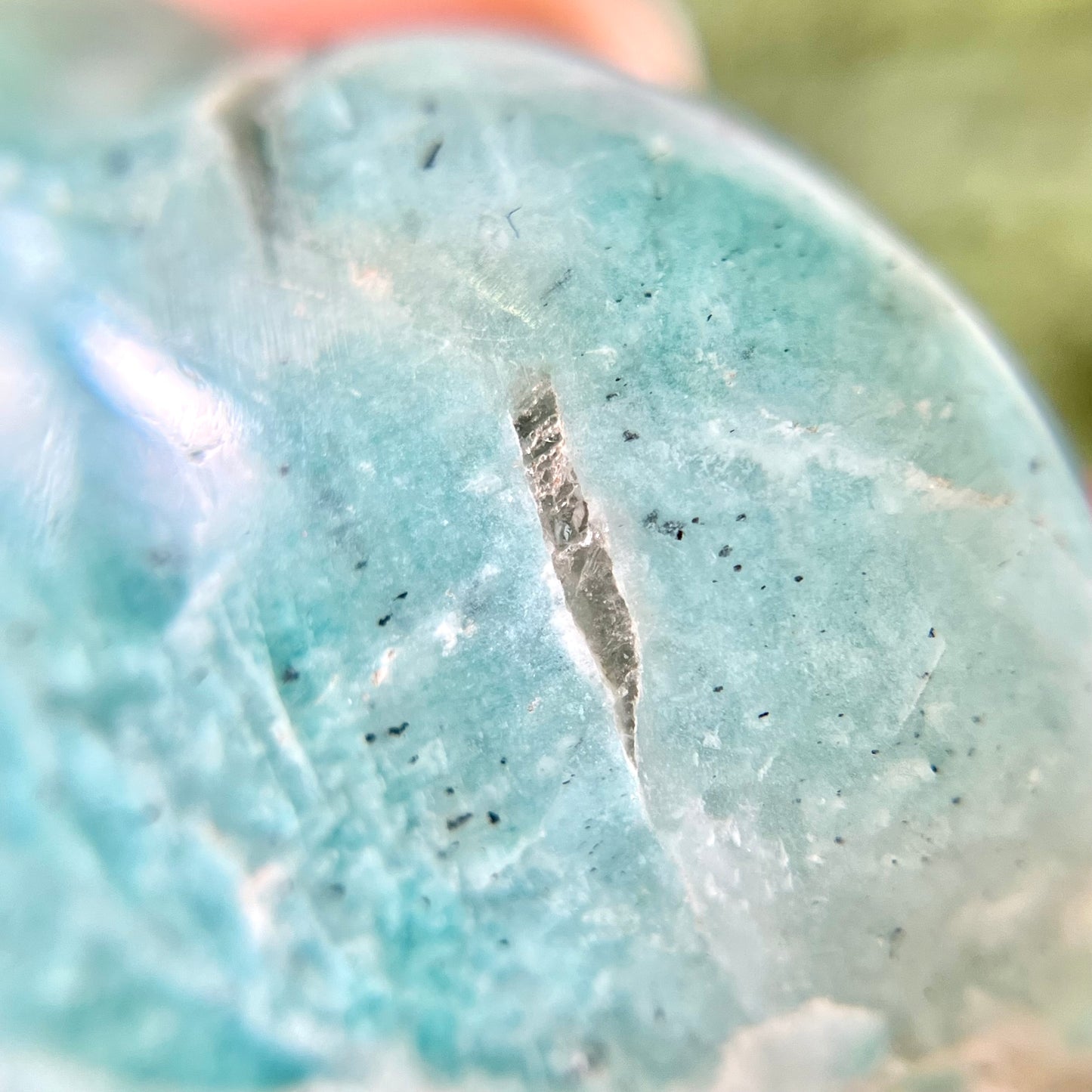 Amazonite Crystal Carved Heart