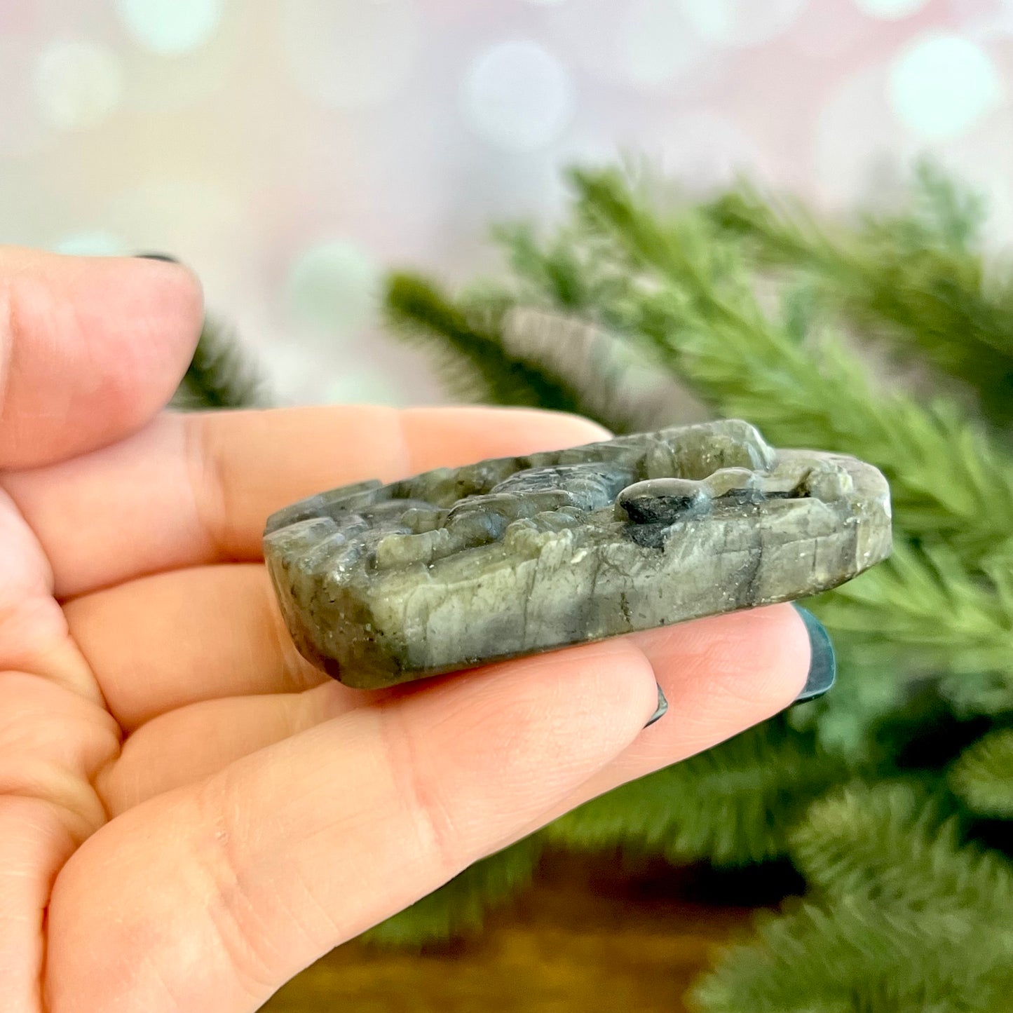 Labradorite Tiger Carved Gemstone Cabochon Crystal
