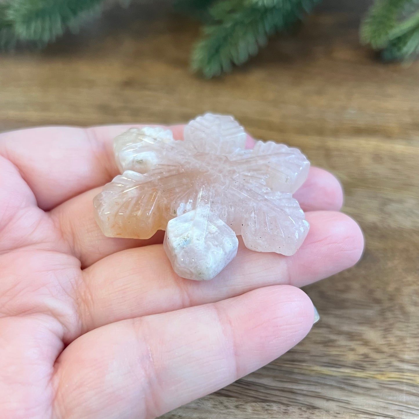 Flower Agate Snowflake Crystal Gemstone Cabochon