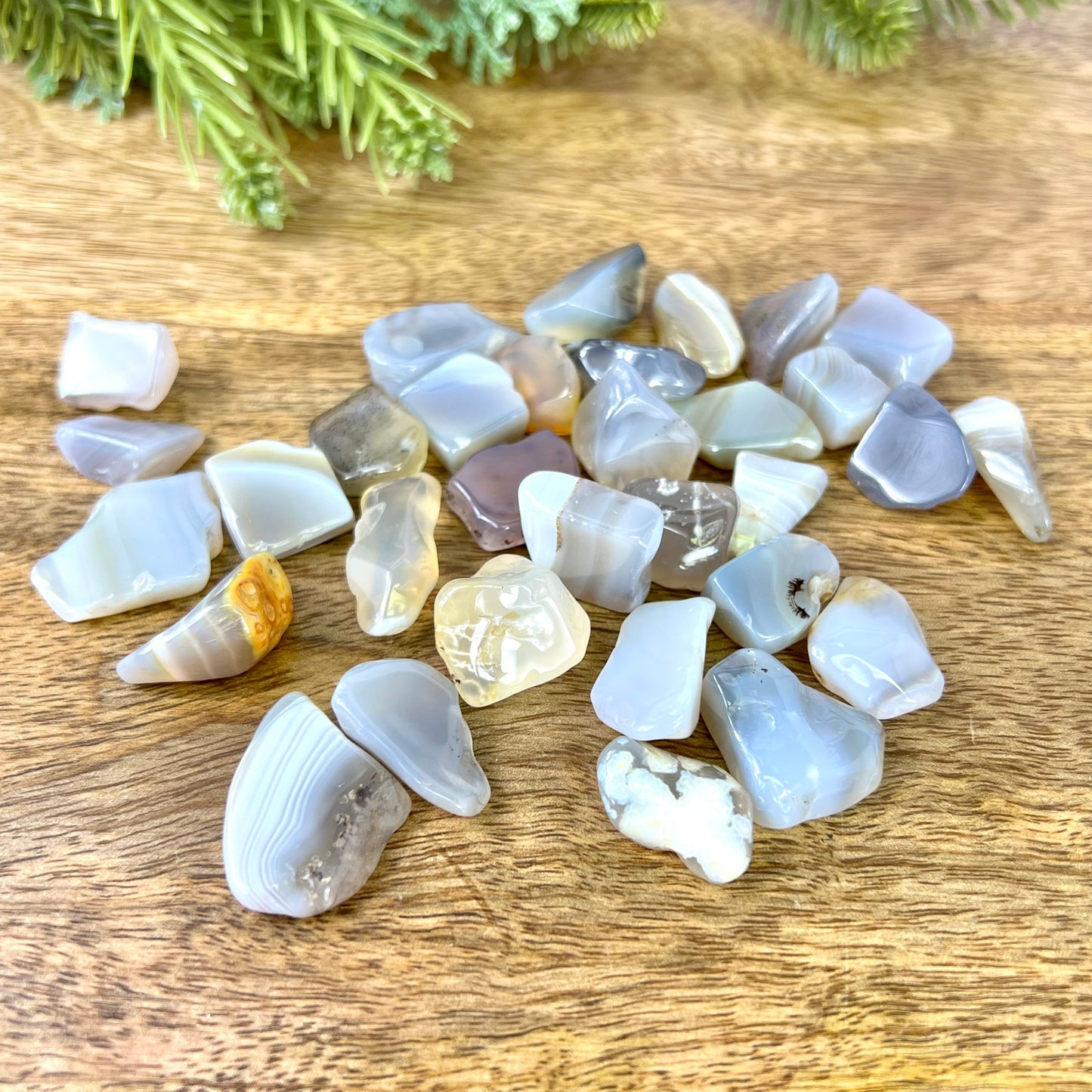 Gray Agate Tumbled Crystal - Multiple Sizes Available