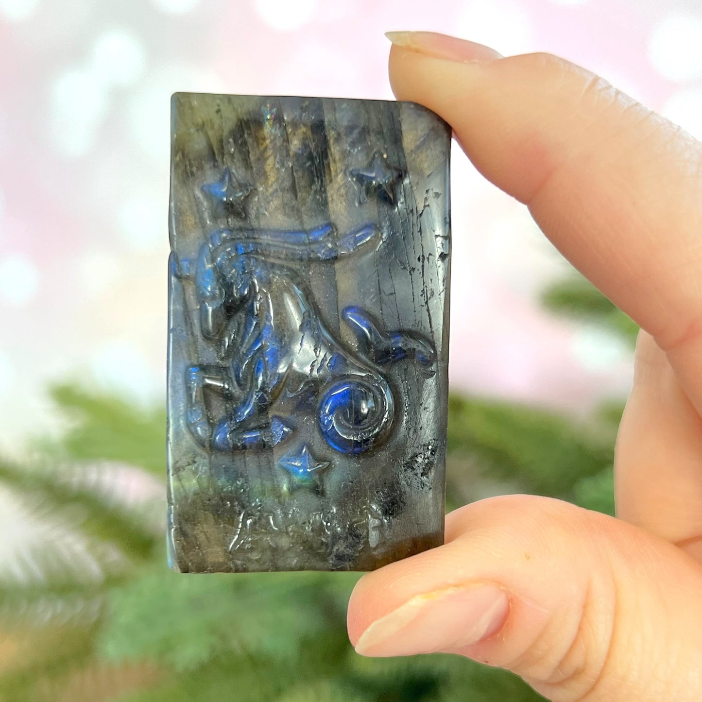 Labradorite Capricorn Carved Cabochon