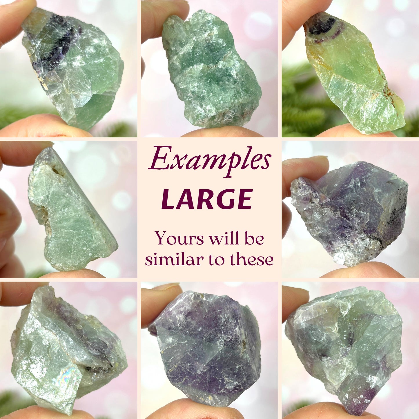 Fluorite Raw Stone - Multiple Sizes - You get 1